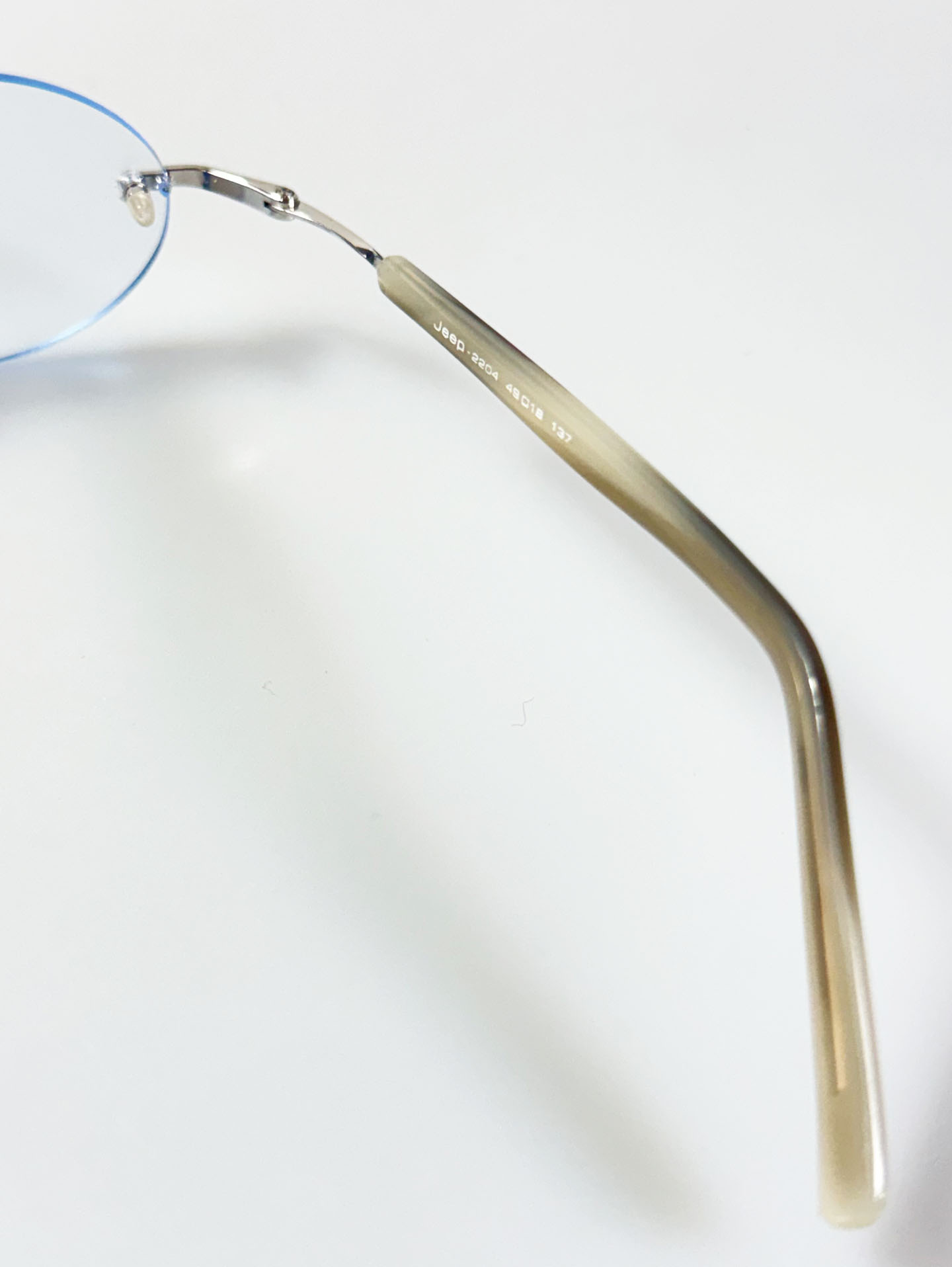 JEEP Rimless Oval Silver Metal Glasses