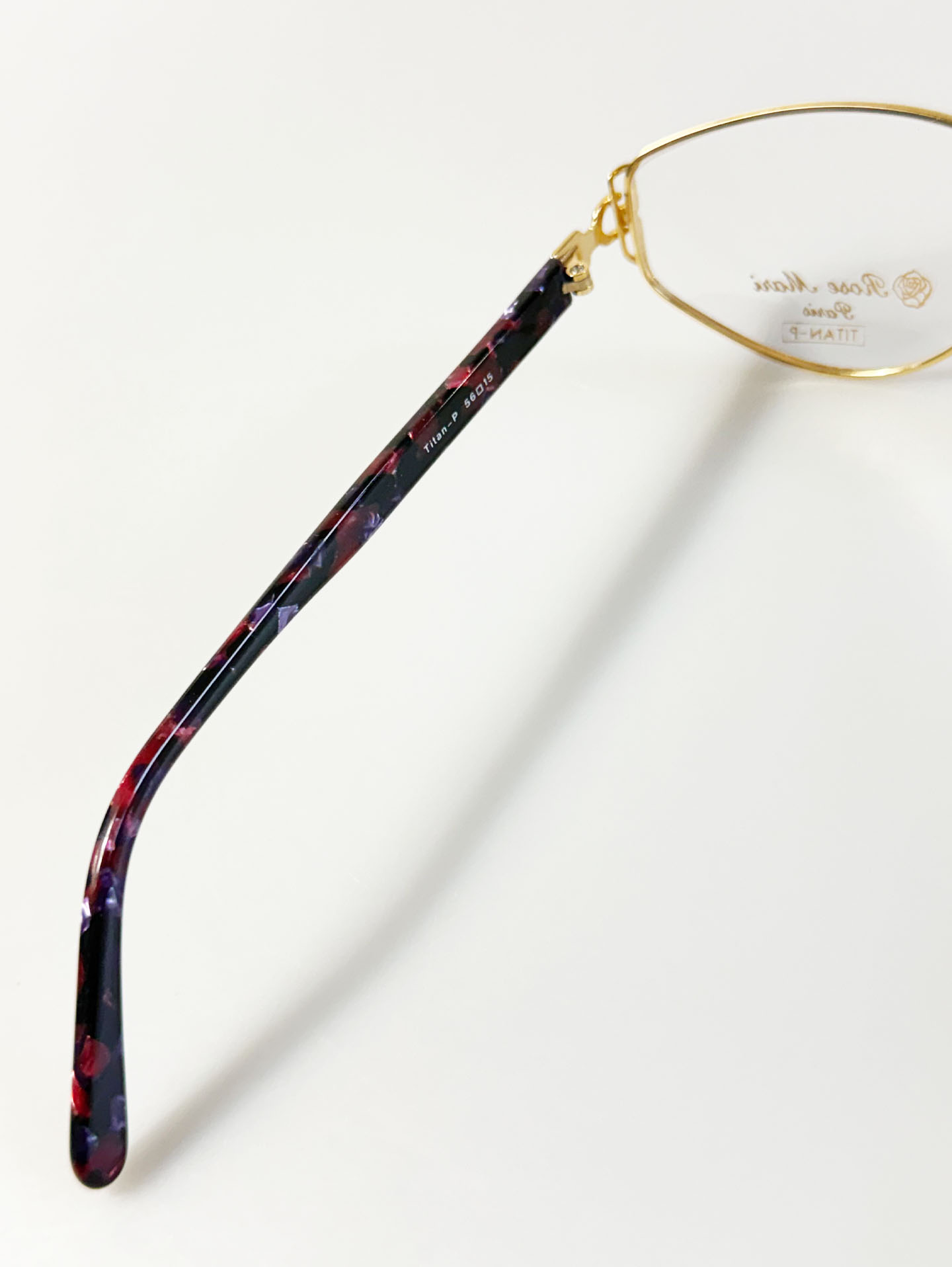 Rose Mari Paris Gold Titanium Slim Oval Frame Glasses