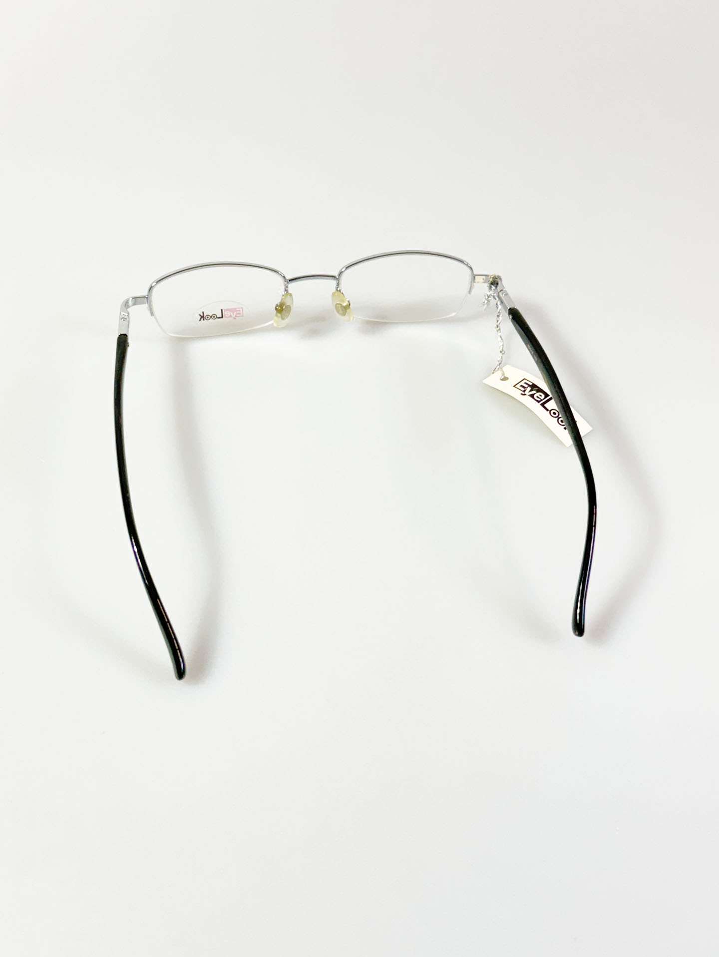 EyeLook Silver Square Half Rim Metal Glasses