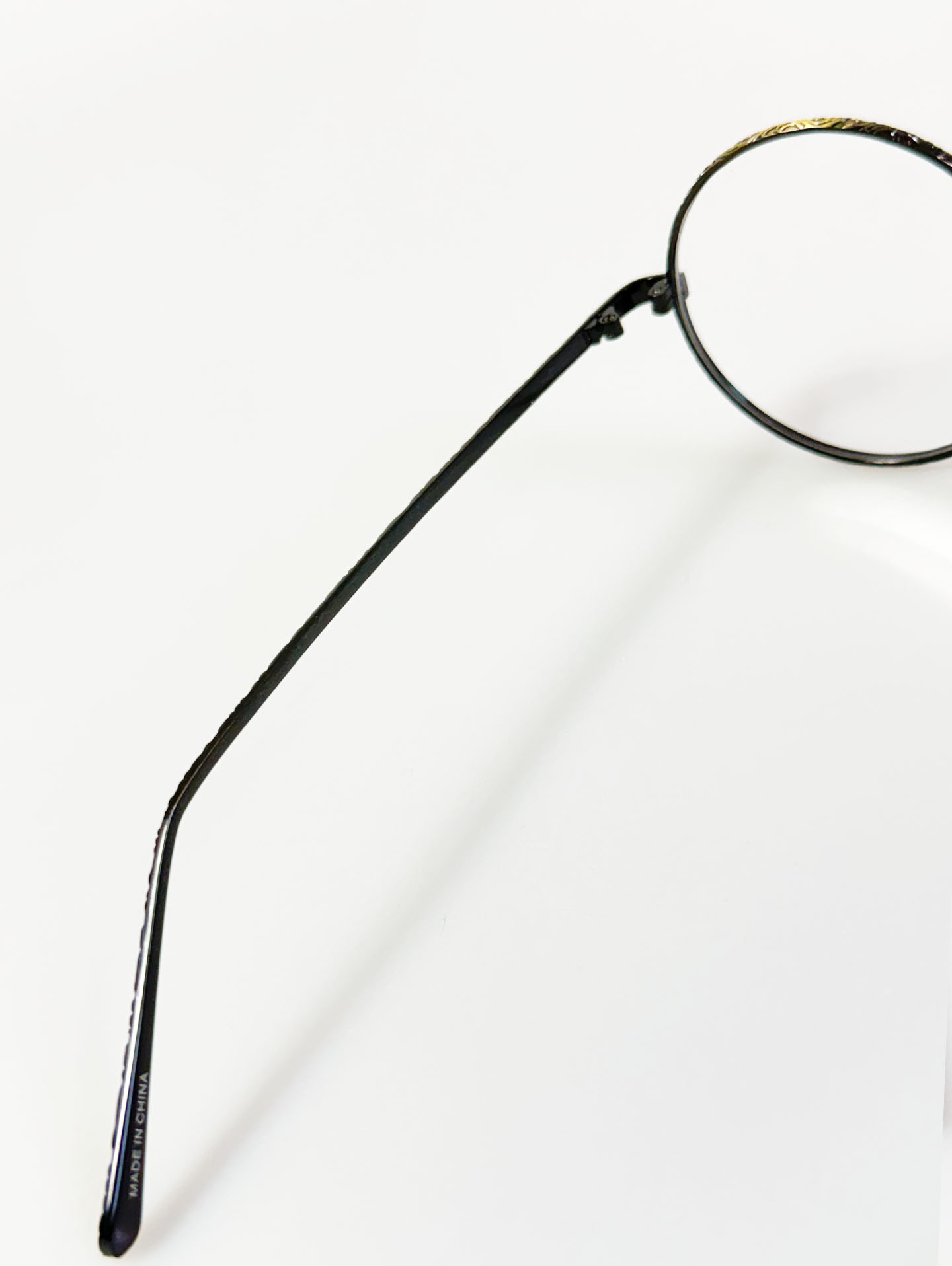 Classic Slim Oversized Round Metal Frame Glasses