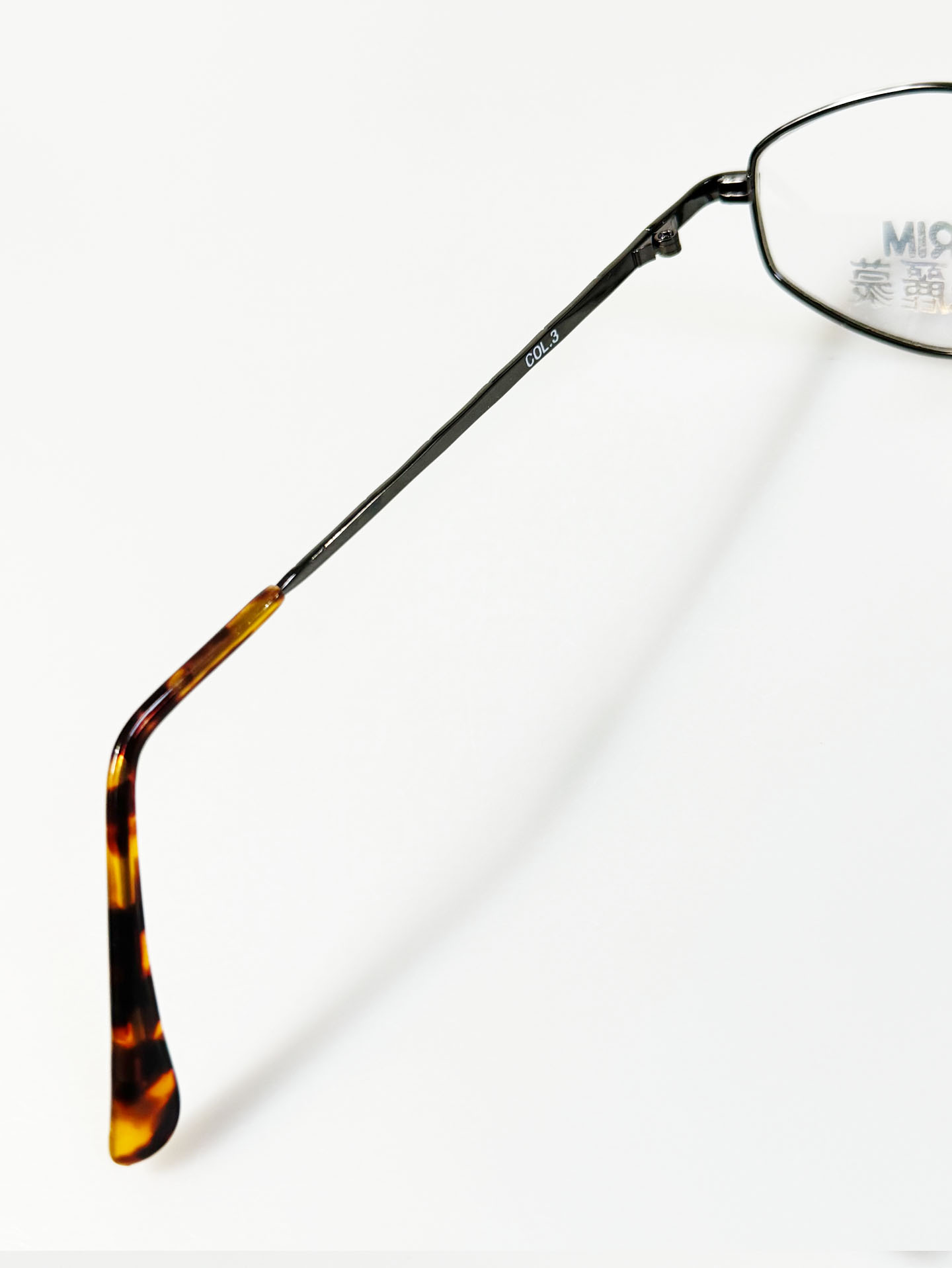 90's PARIM Slim Oval Gunmetal Metal Frame Glasses