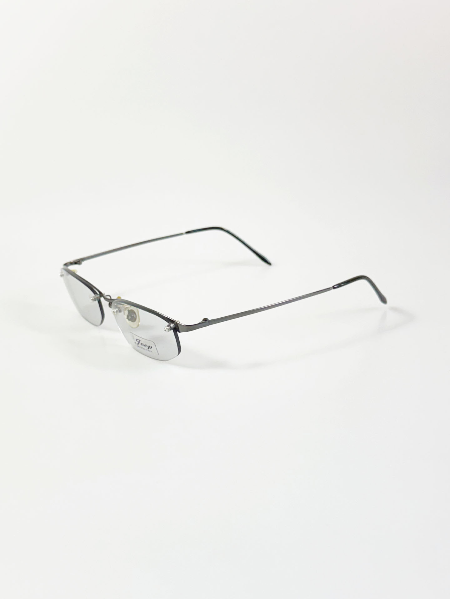 JEEP Gunmetal Half-Rim Square Frame Glasses