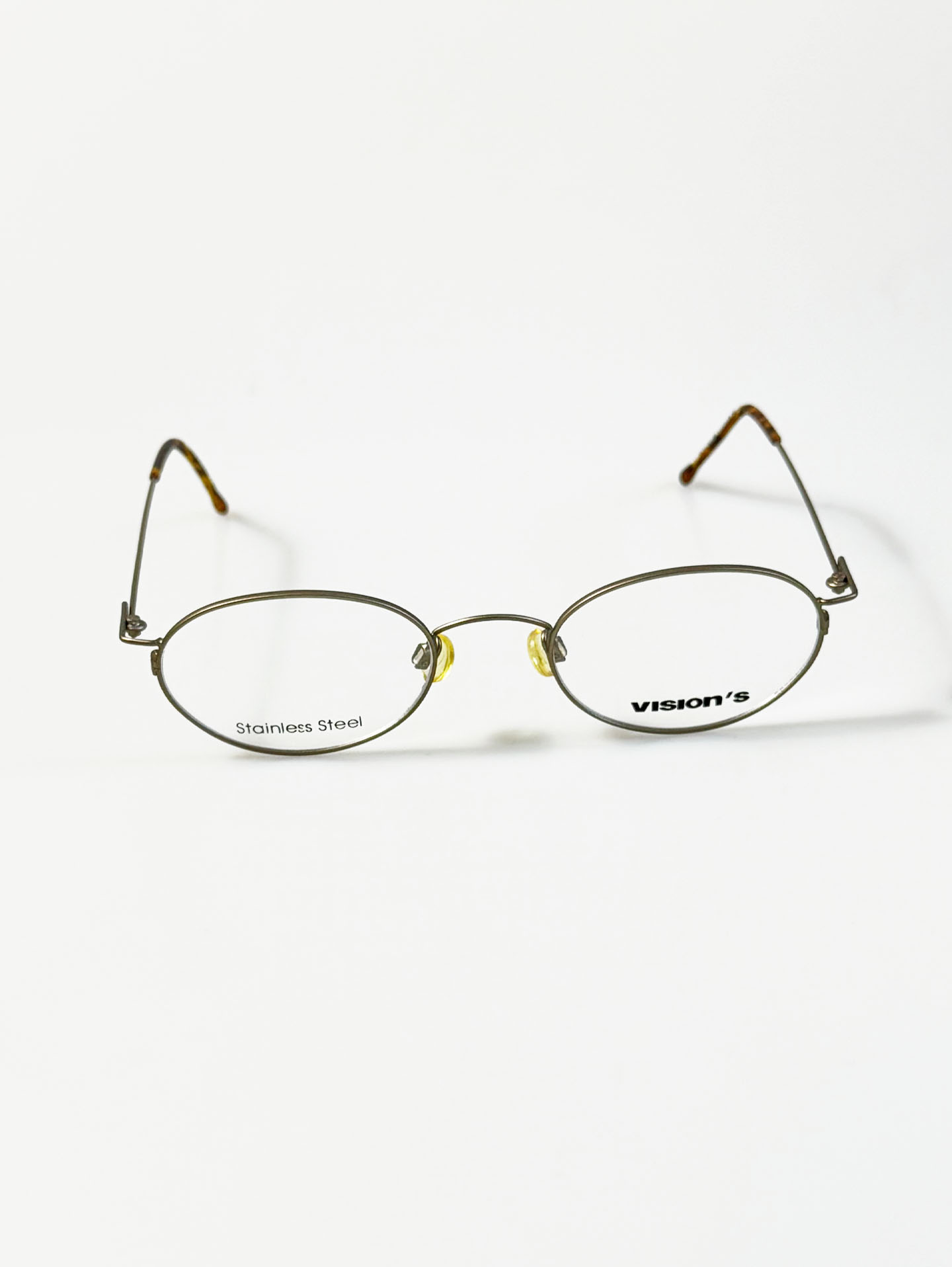 90's VISION'S Matte Silver Slim Oval Glasses