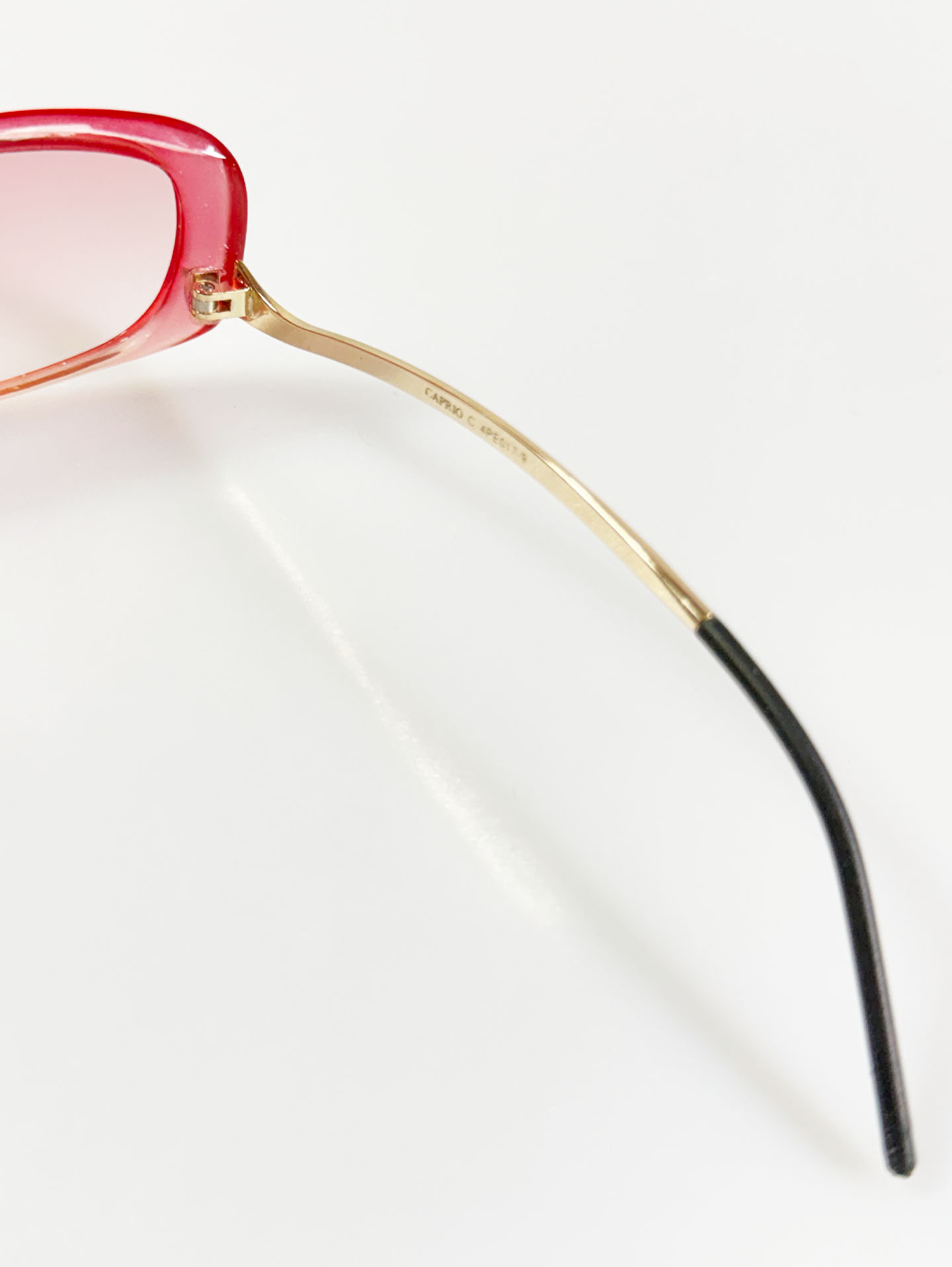 CAPRIO Pink Bold Acetate Square Tint Sunglasses