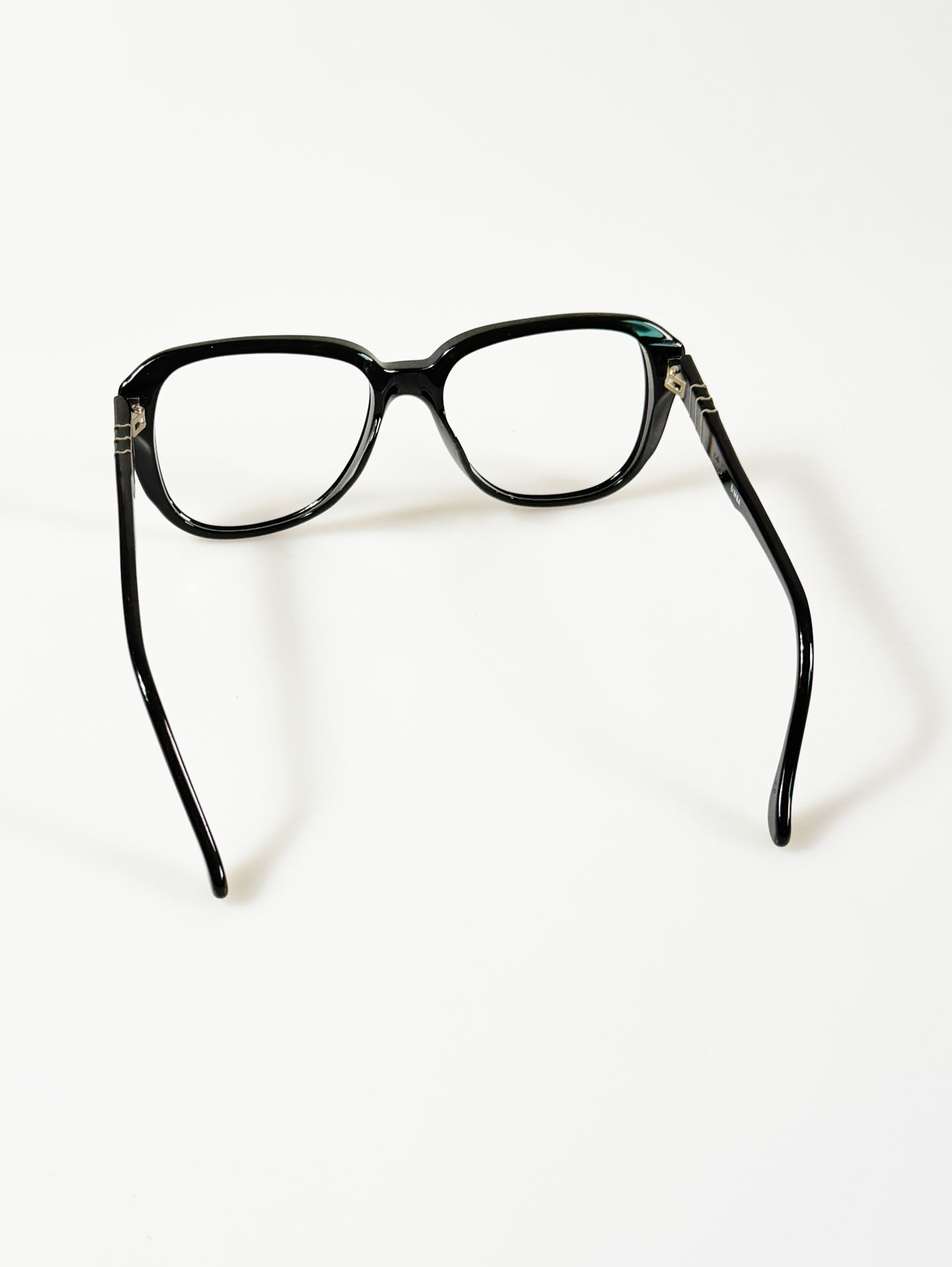 90's ASDOR Black Oversized Square Horn-Rim Glasses