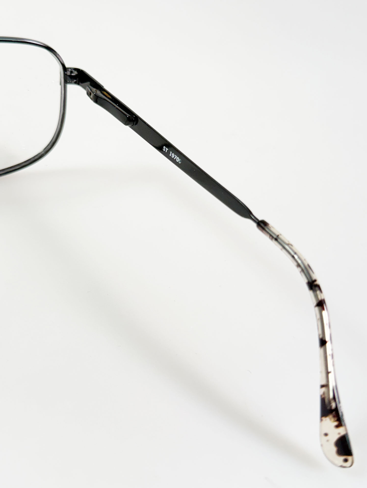 90's Black Oversized Square Metal Glasses