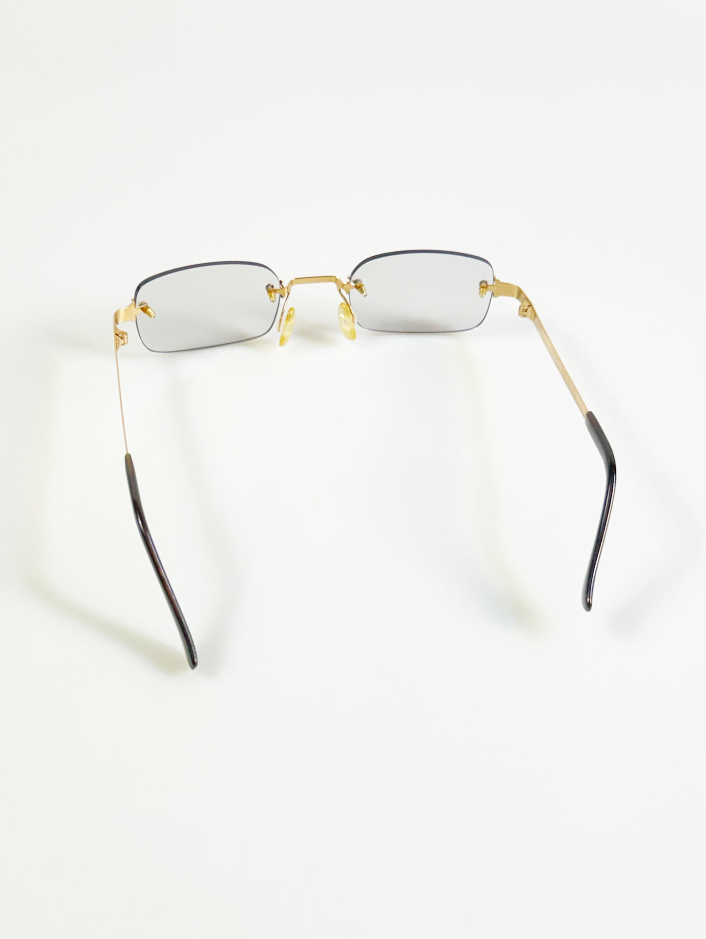 JEEP Gold Rimless Square Metal Glasses