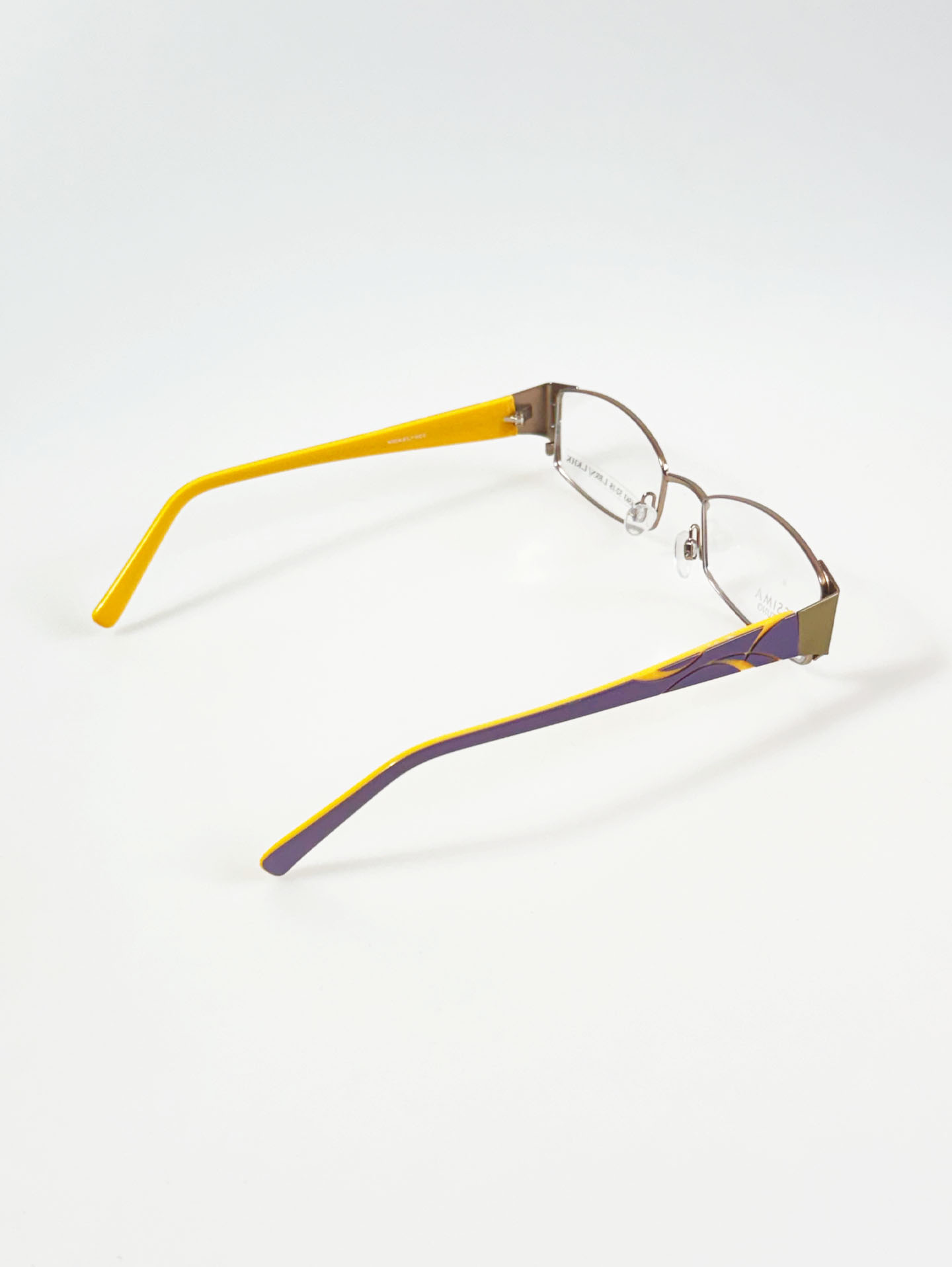 ISSIMA VENTUNO Bronze Slim Square Metal Glasses