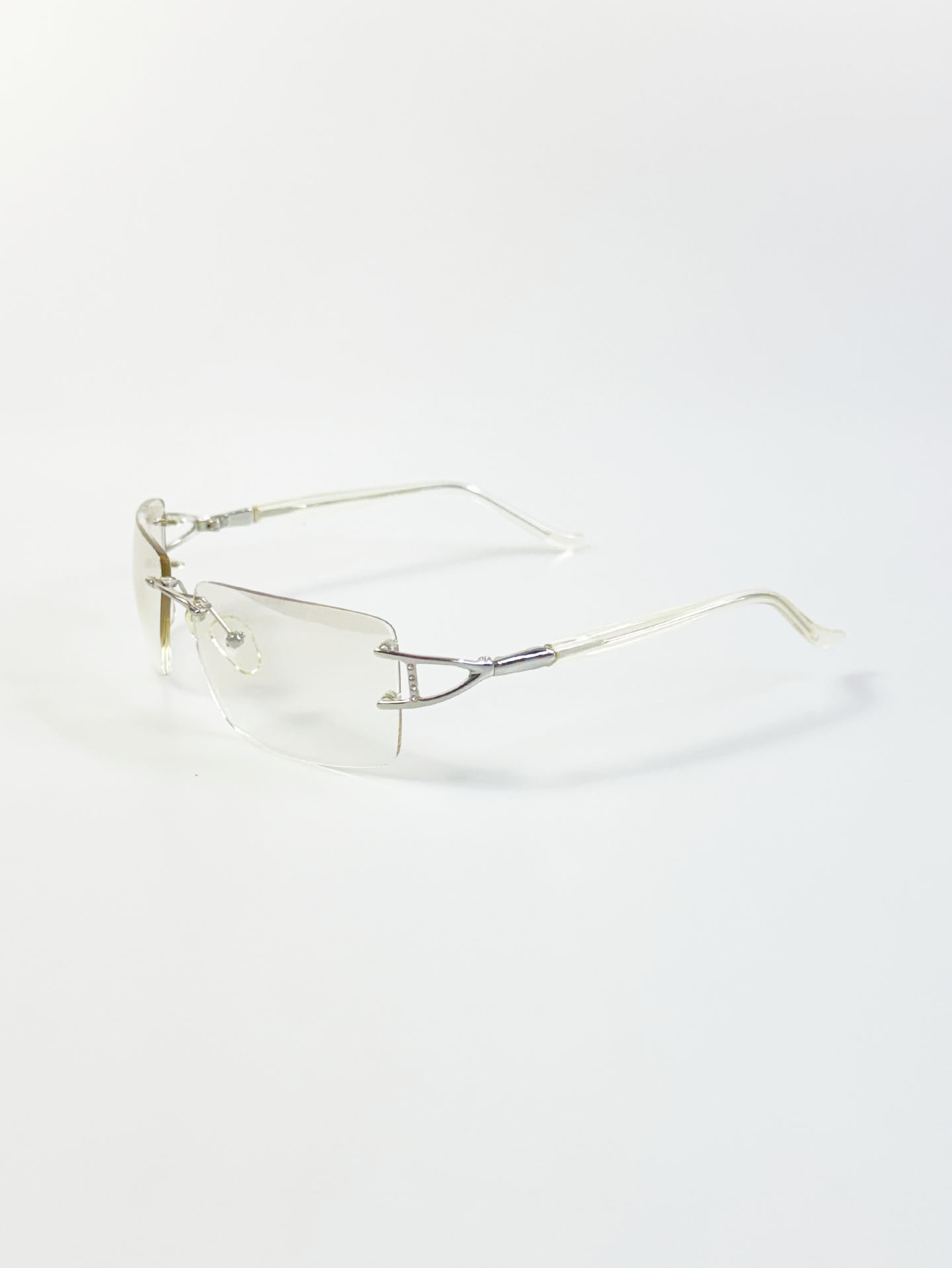 CAPRIO Rimless Square Metal Tinted Sunglasses
