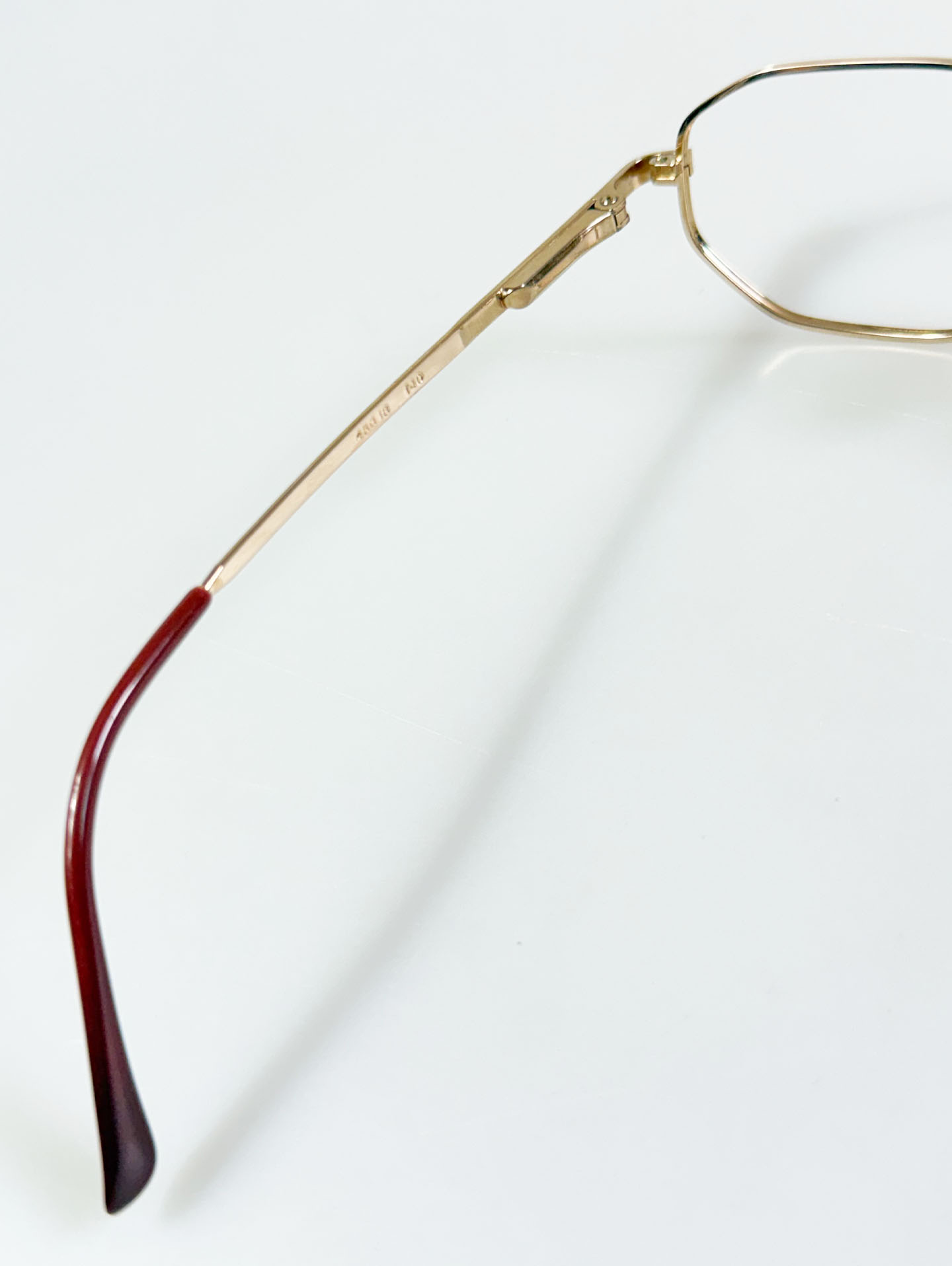 90's CAPELLA Gold Slim Geometric Metal Frame Glasses