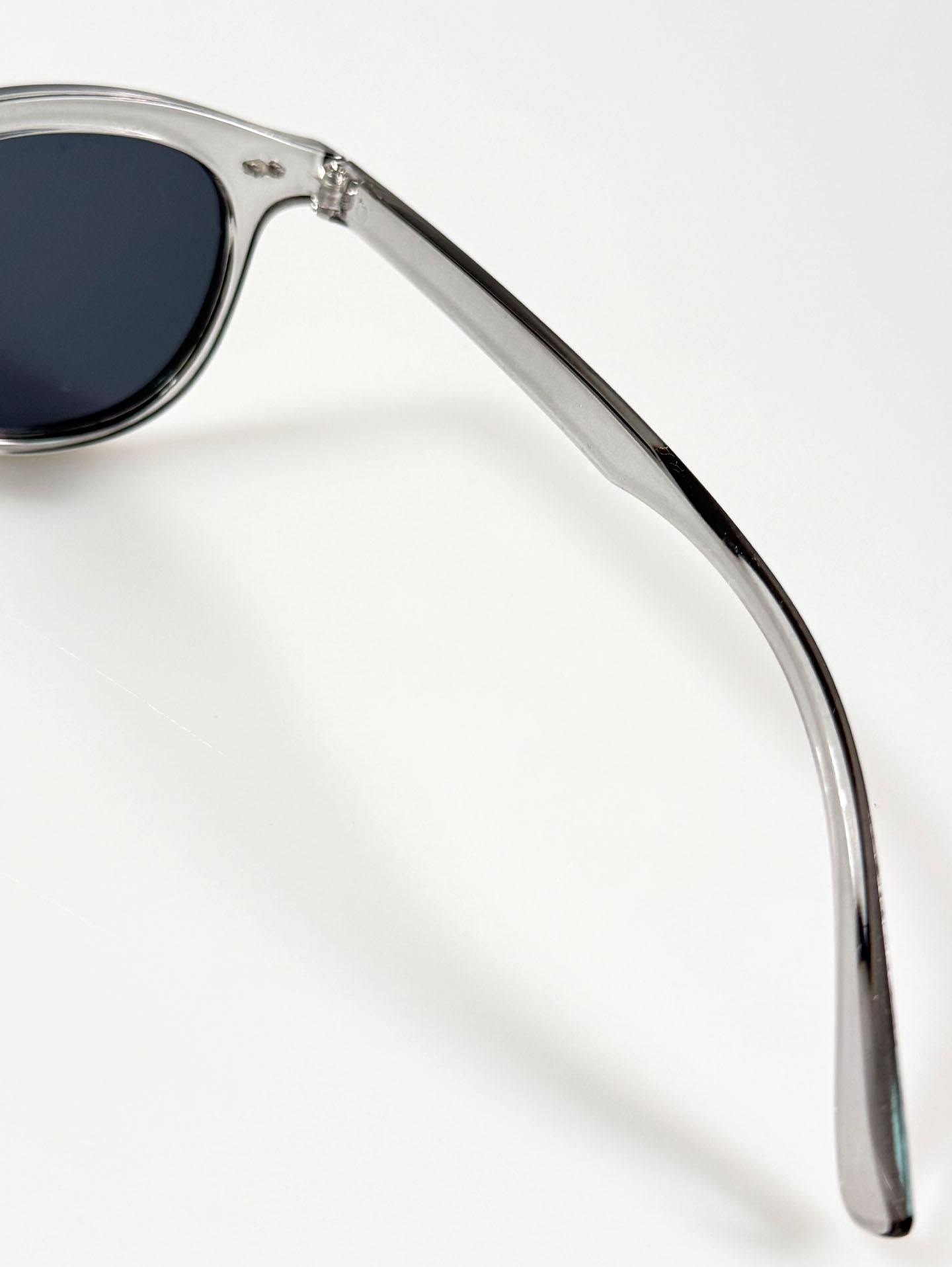 Clear Smoke Grey Rounded Square Frame Sunglasses