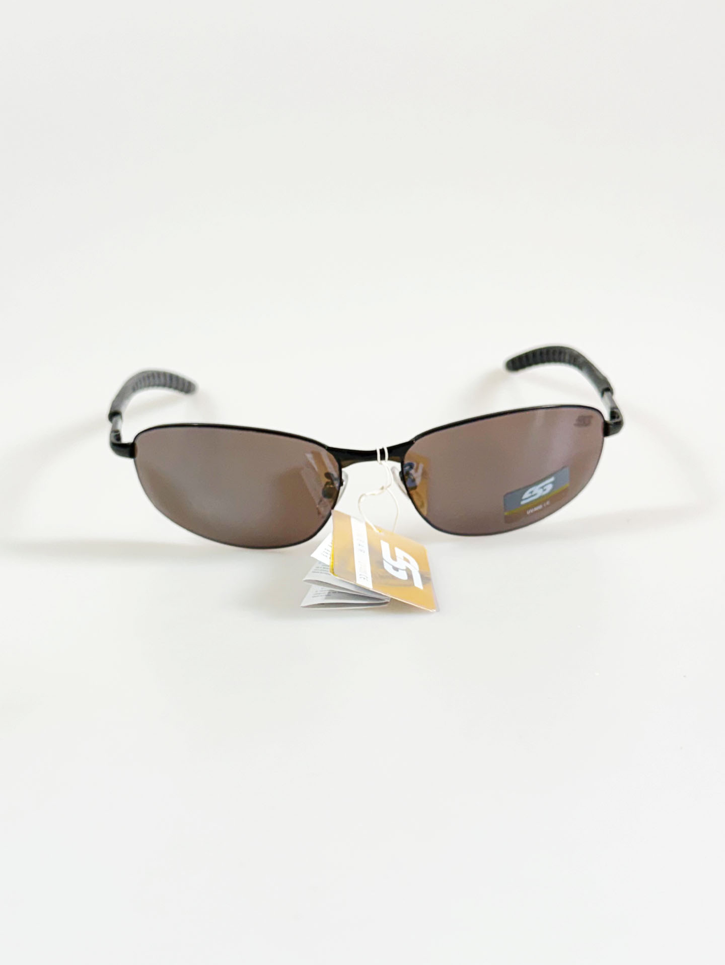SS EYEWEAR Black Slim Square Metal Tint Sunglasses
