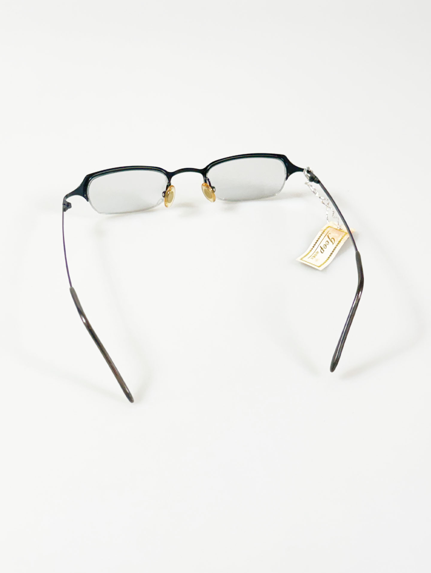 JEEP Black Half-Rim Square Metal Glasses