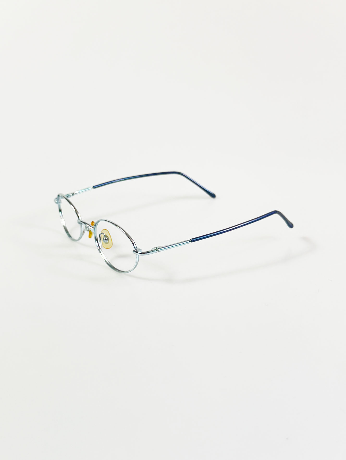 UNIX Slim Oval Full-Rim Light Blue Metal Frame Glasses