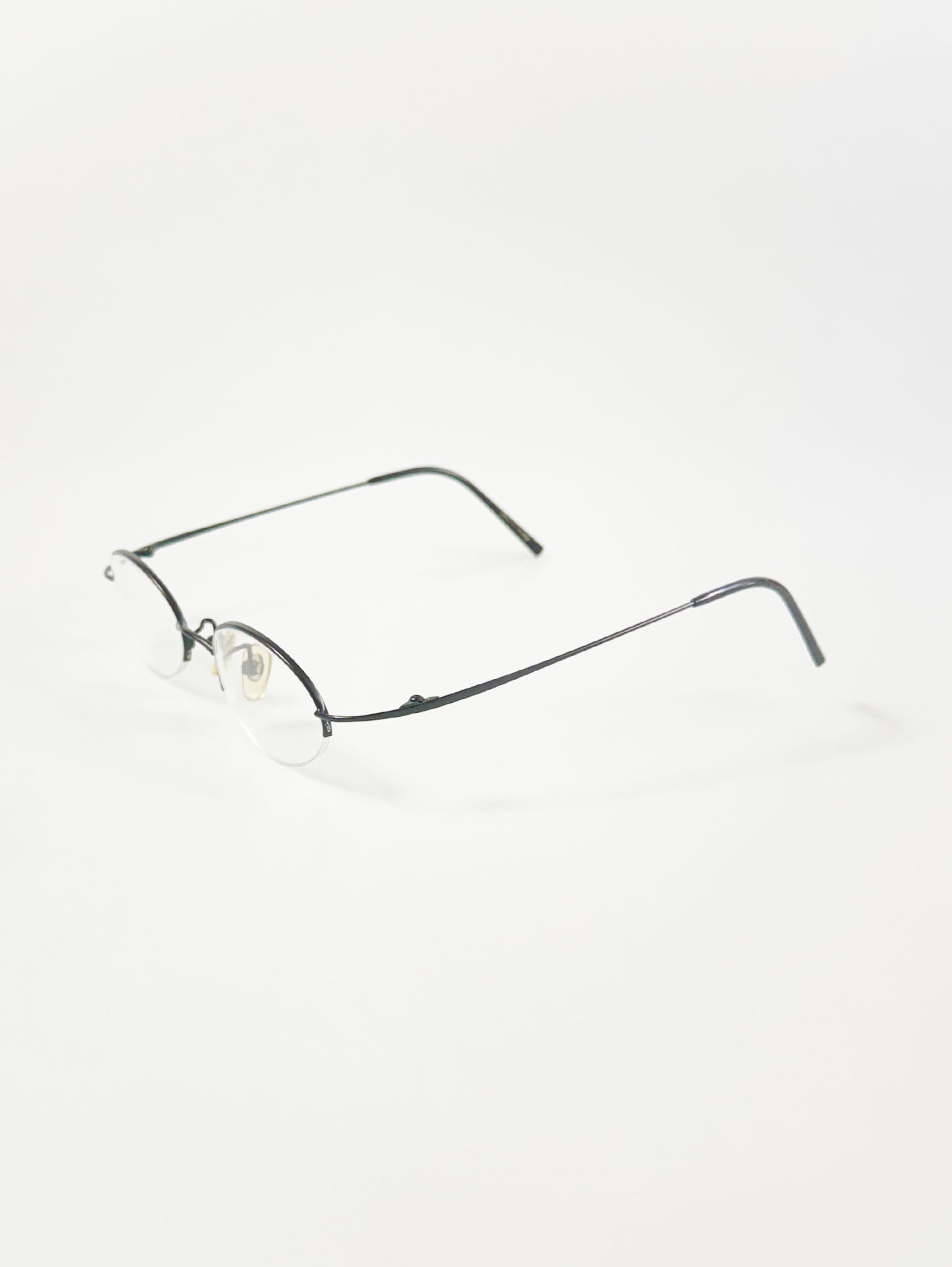 InToo Oval Black Half-Rim Oval Wire Metal Frame Glasses