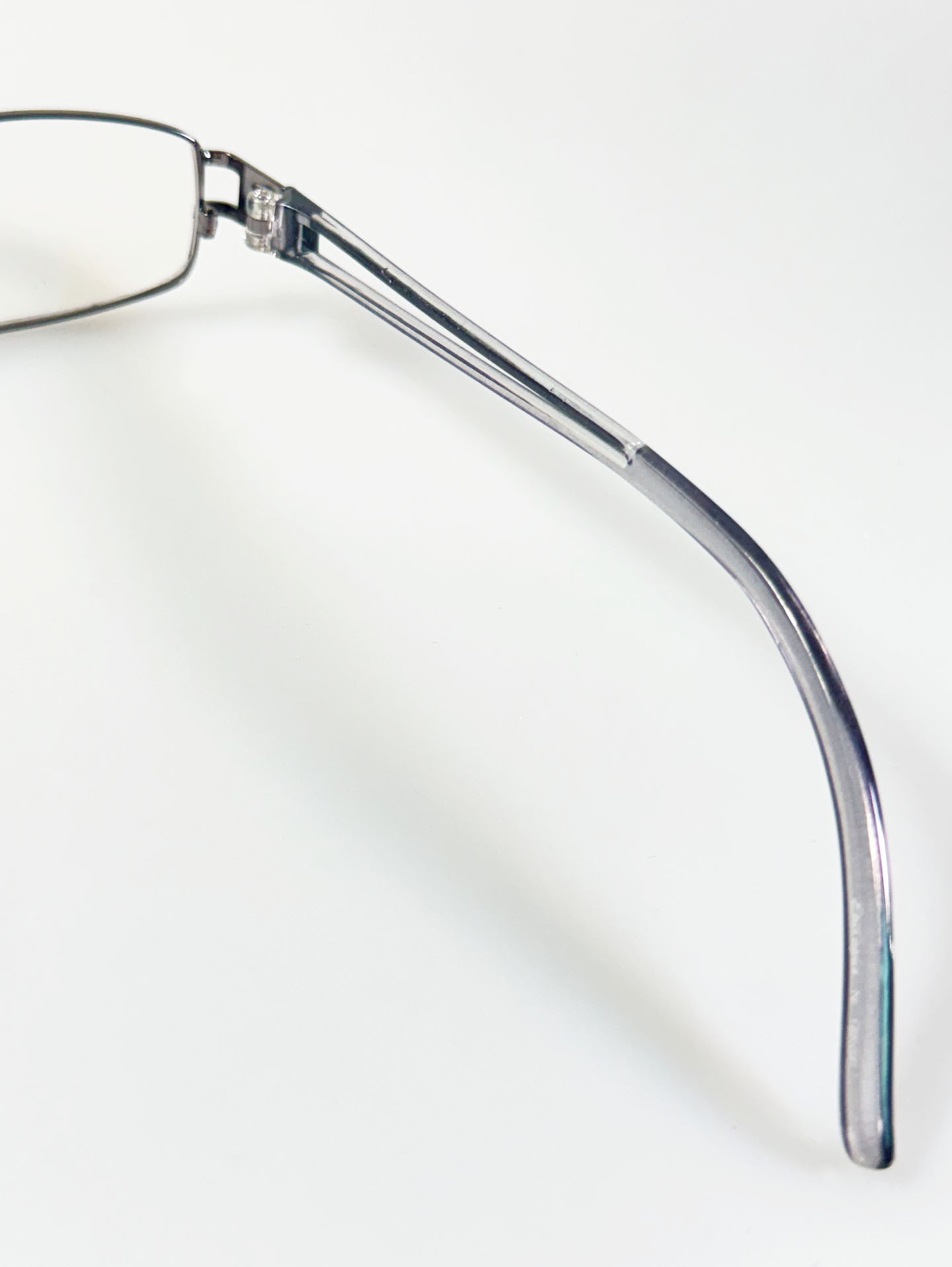 EPILOGUE Silver Slim Square Metal Glasses