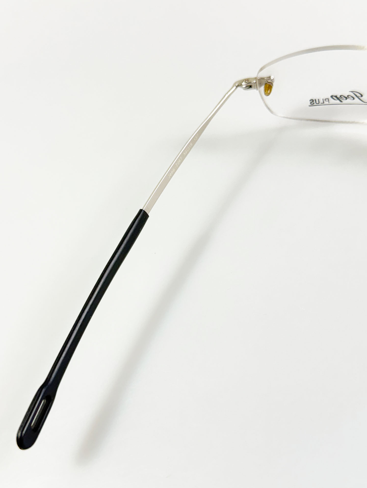 JEEP Silver Rimless Square Metal Glasses