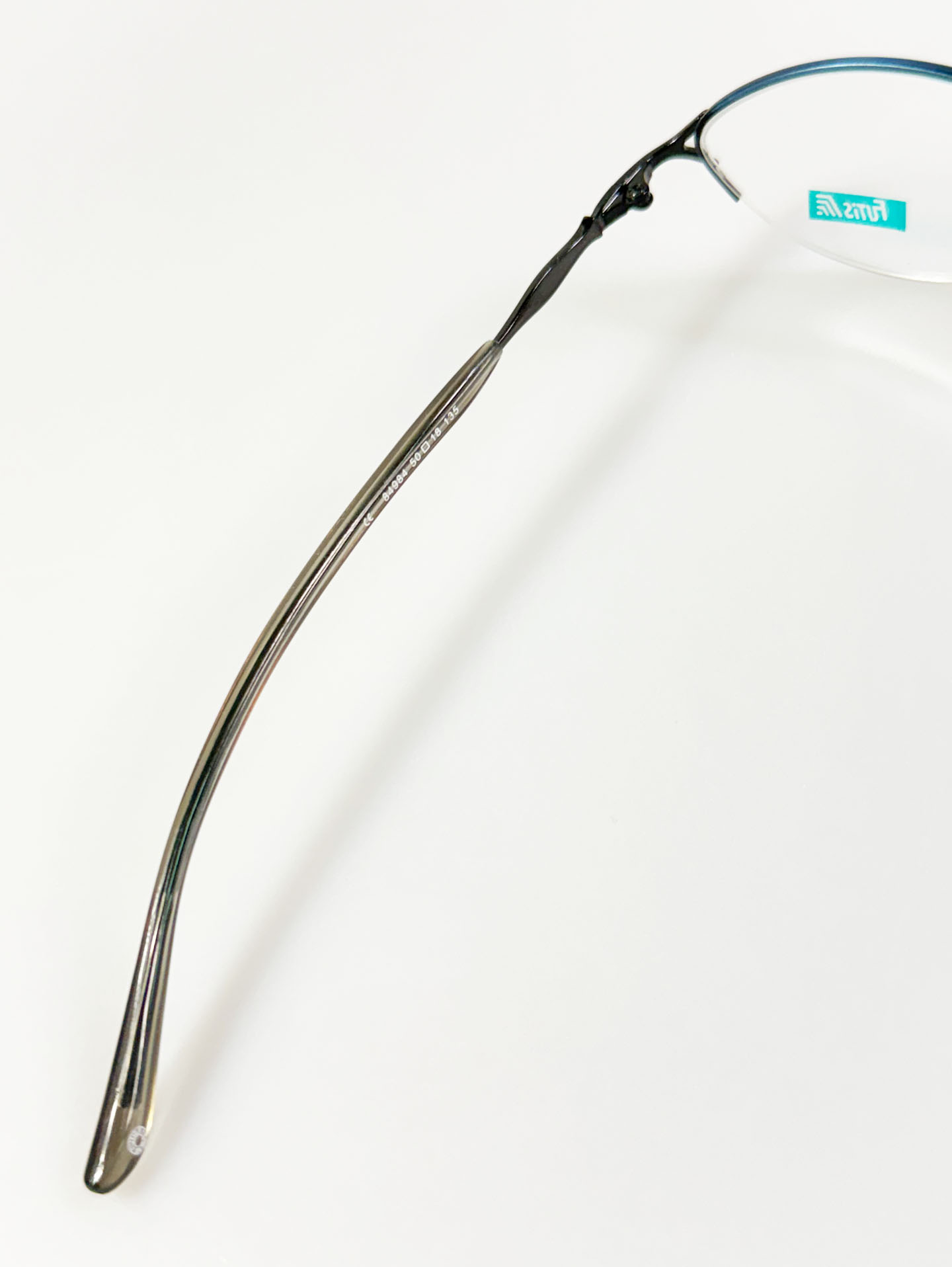 90's FUTIS Semi-Rimless Oval Metal Frame Glasses