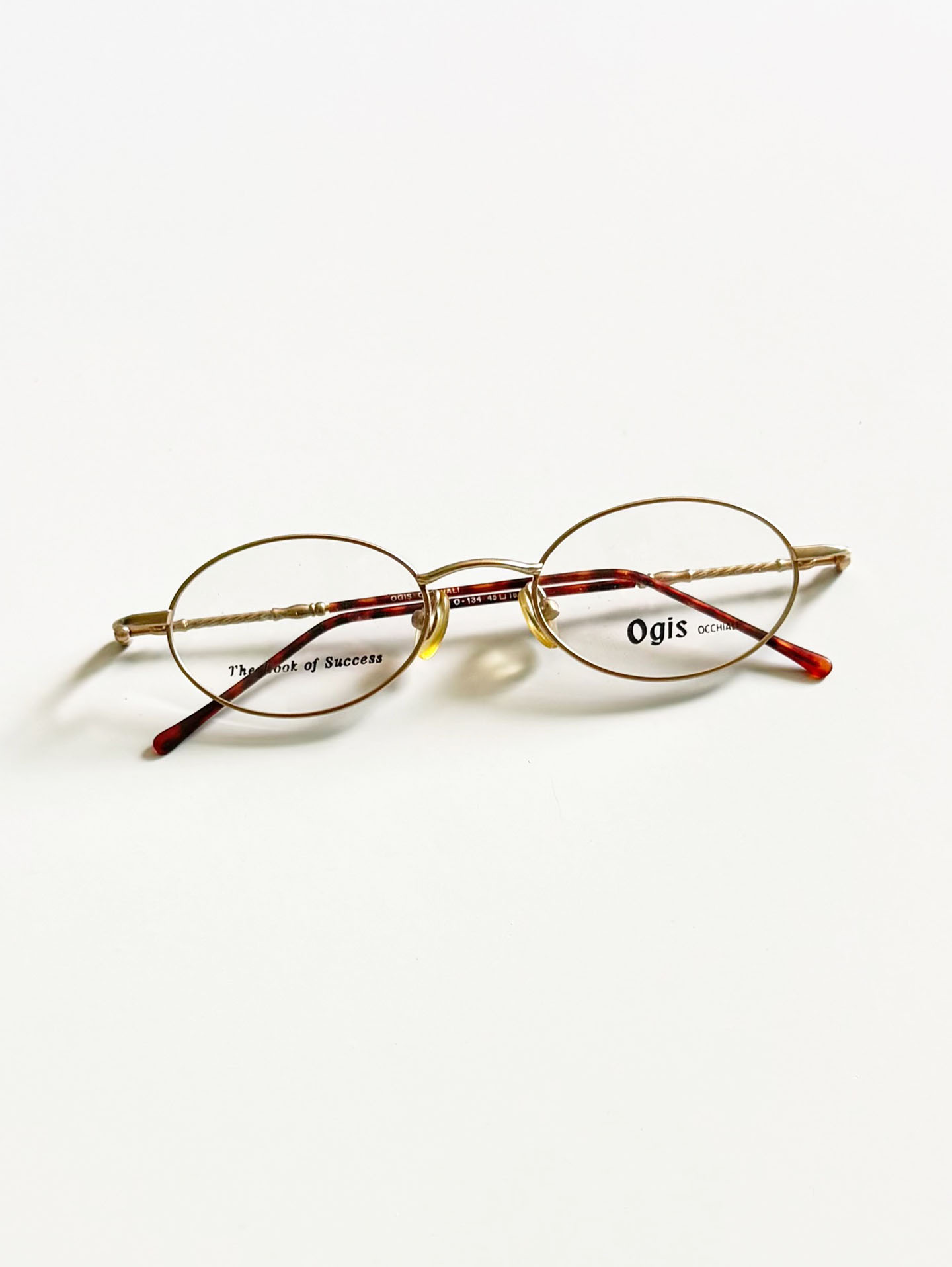 OGIS OCCHIALI Gold Slim Oval Metal Glasses
