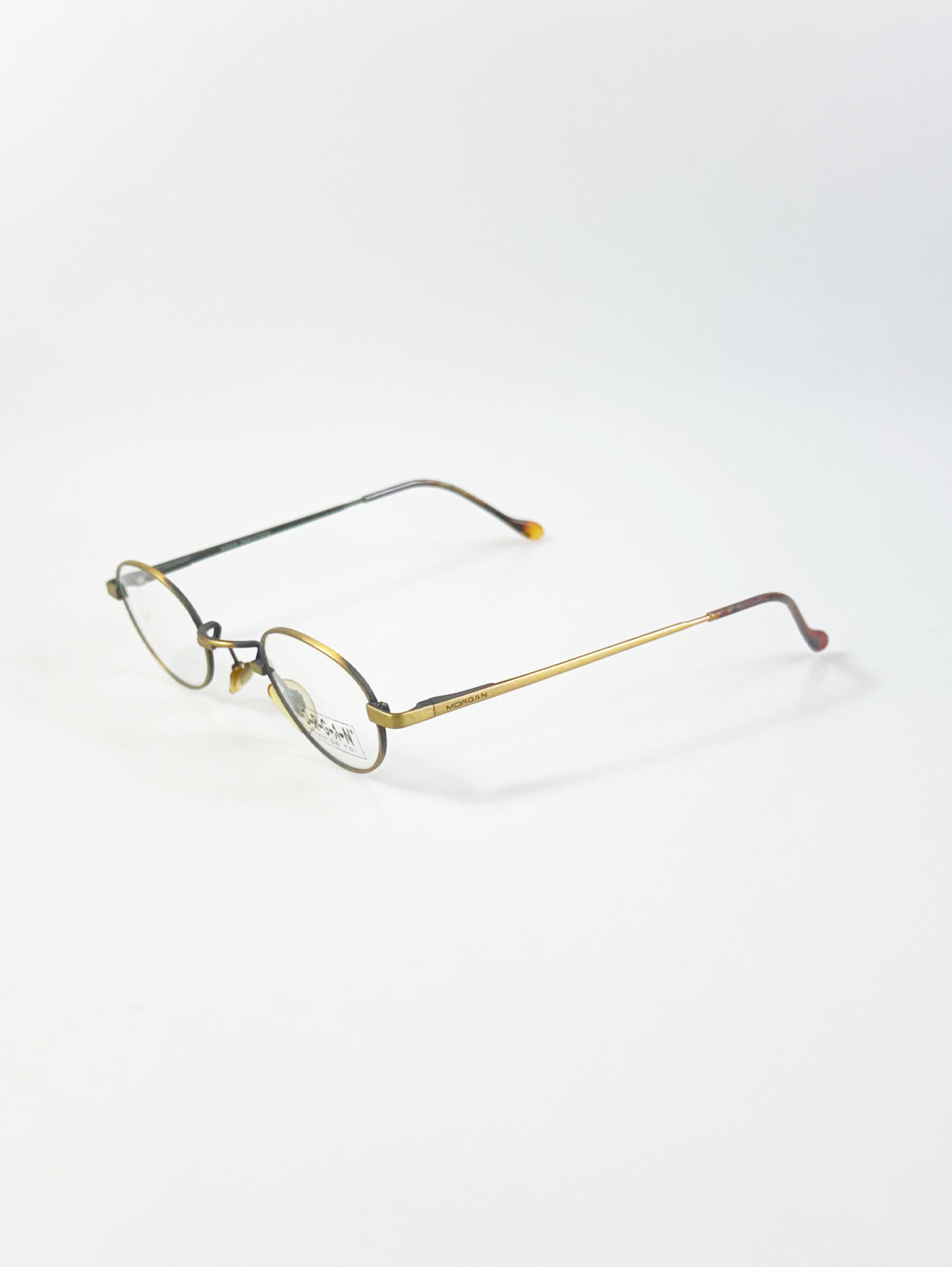 90’s MORGAN Classic Slim Oval Metal Glasses