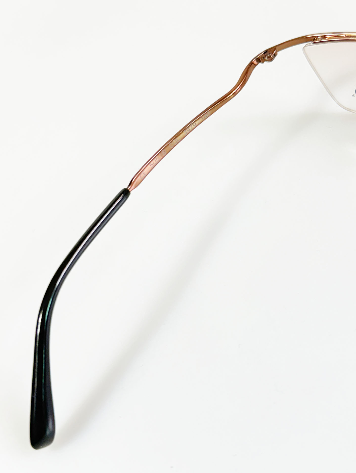 KALEIDO Bronze Half-Rim Square Metal Frame Glasses