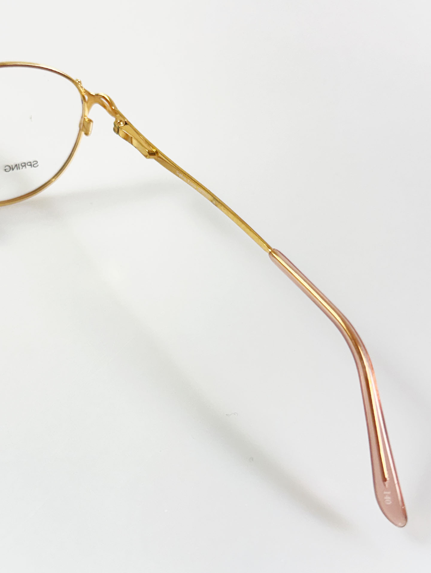 Sophia Loren Gold Slim Oval Metal Frame Glasses
