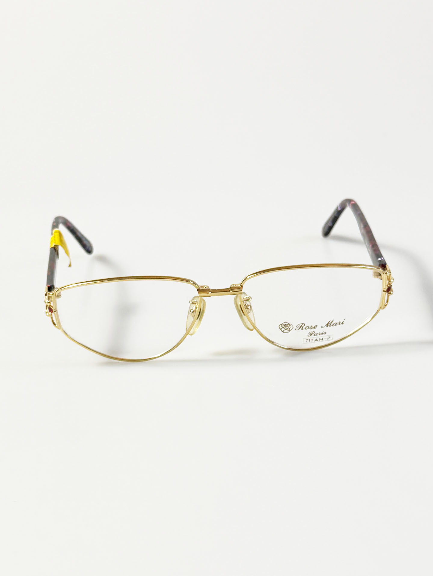 Rose Mari Paris Gold Titanium Slim Oval Frame Glasses