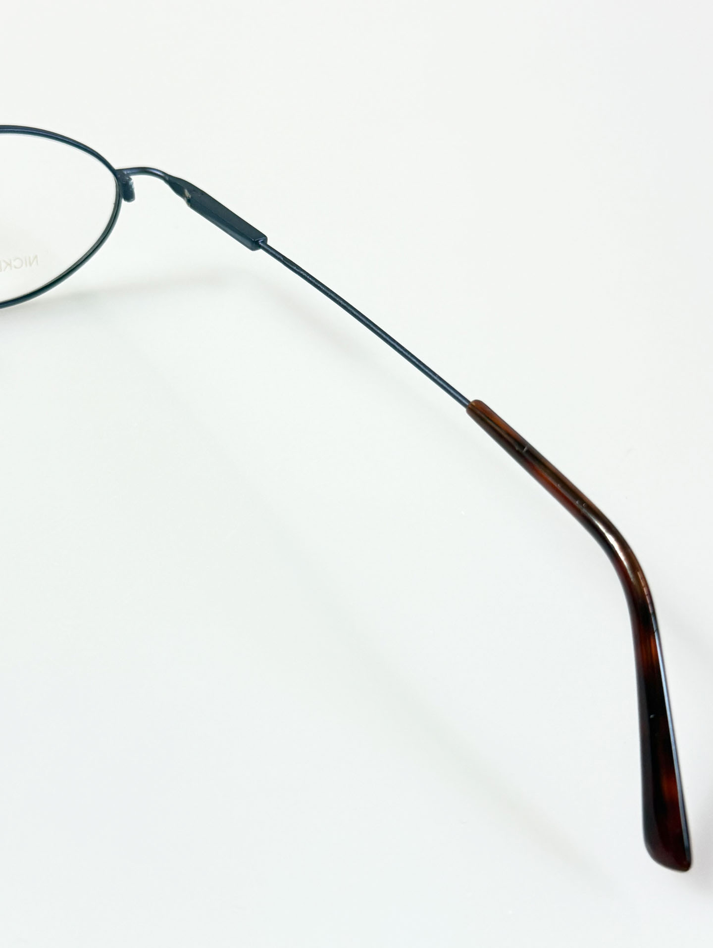 90’s KALEIDO Deep Blue Slim Oval Metal Glasses