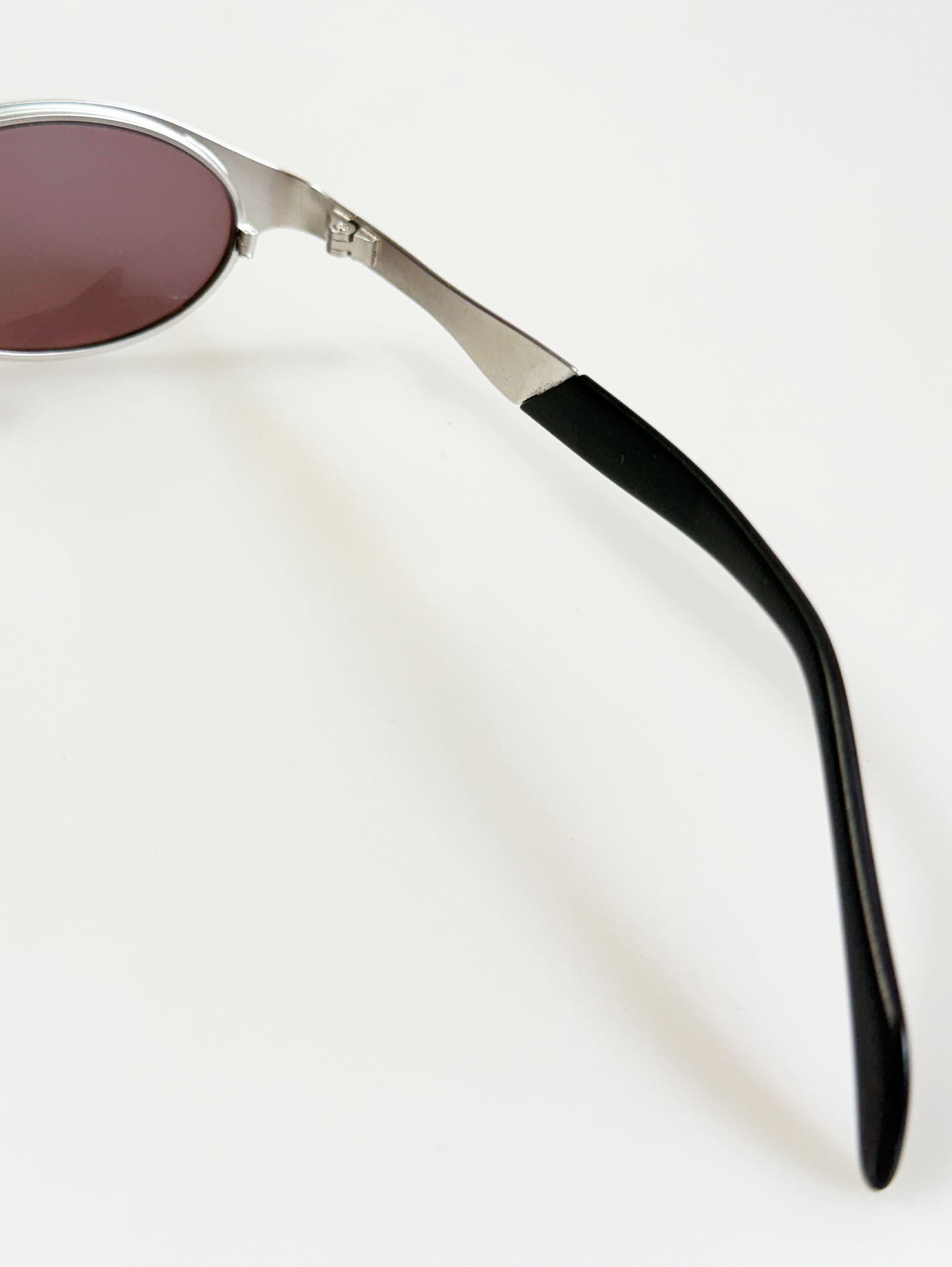 PAVAROTTI Silver Oval Metal Sunglasses