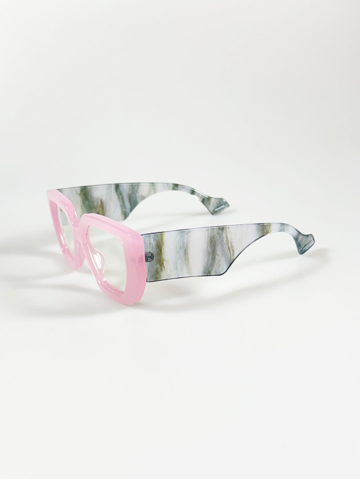 Pastel Pink Oversized Bold Square Sunglasses