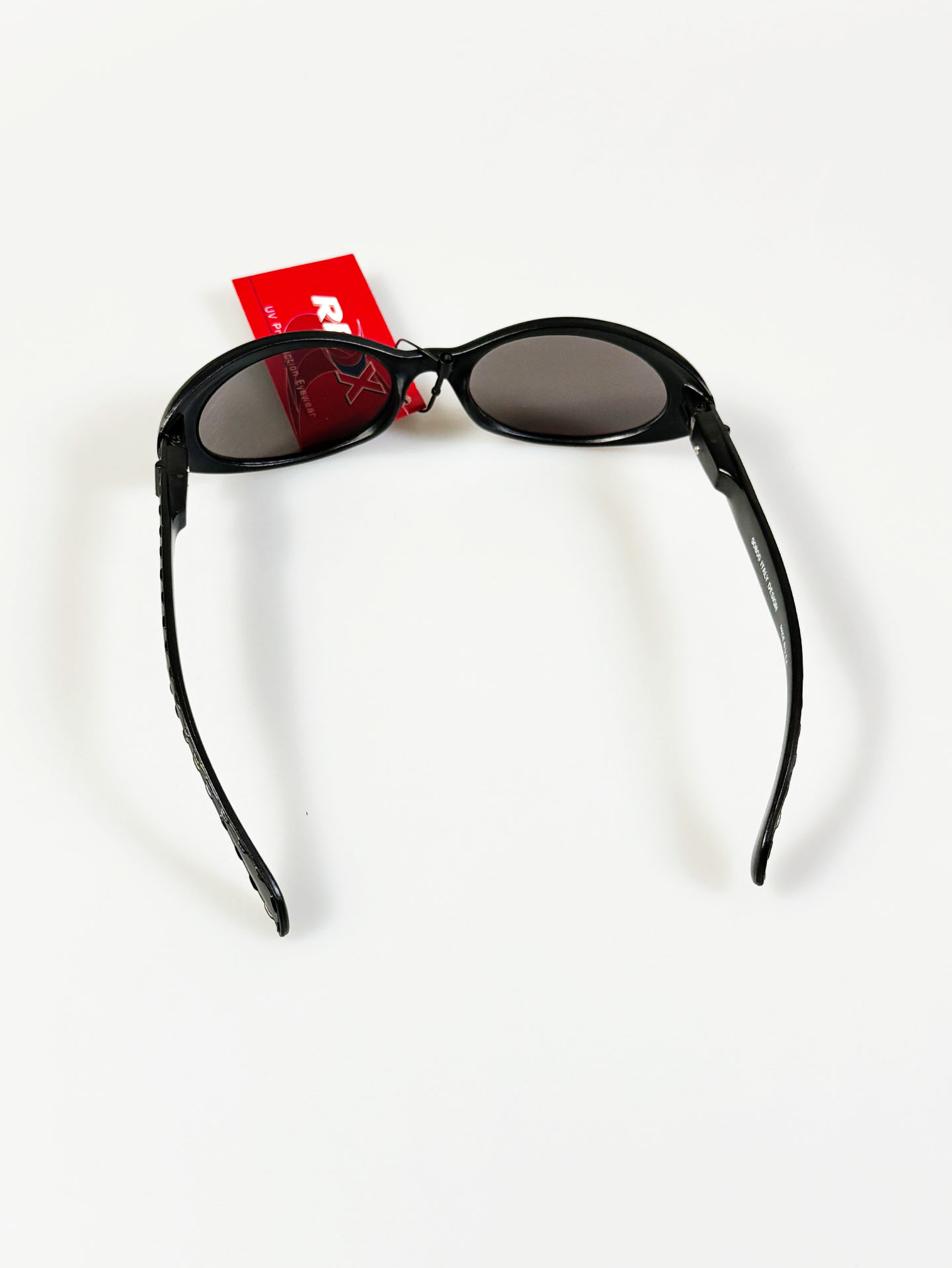 90's REDX Black Oval Wrap Sport Sunglasses