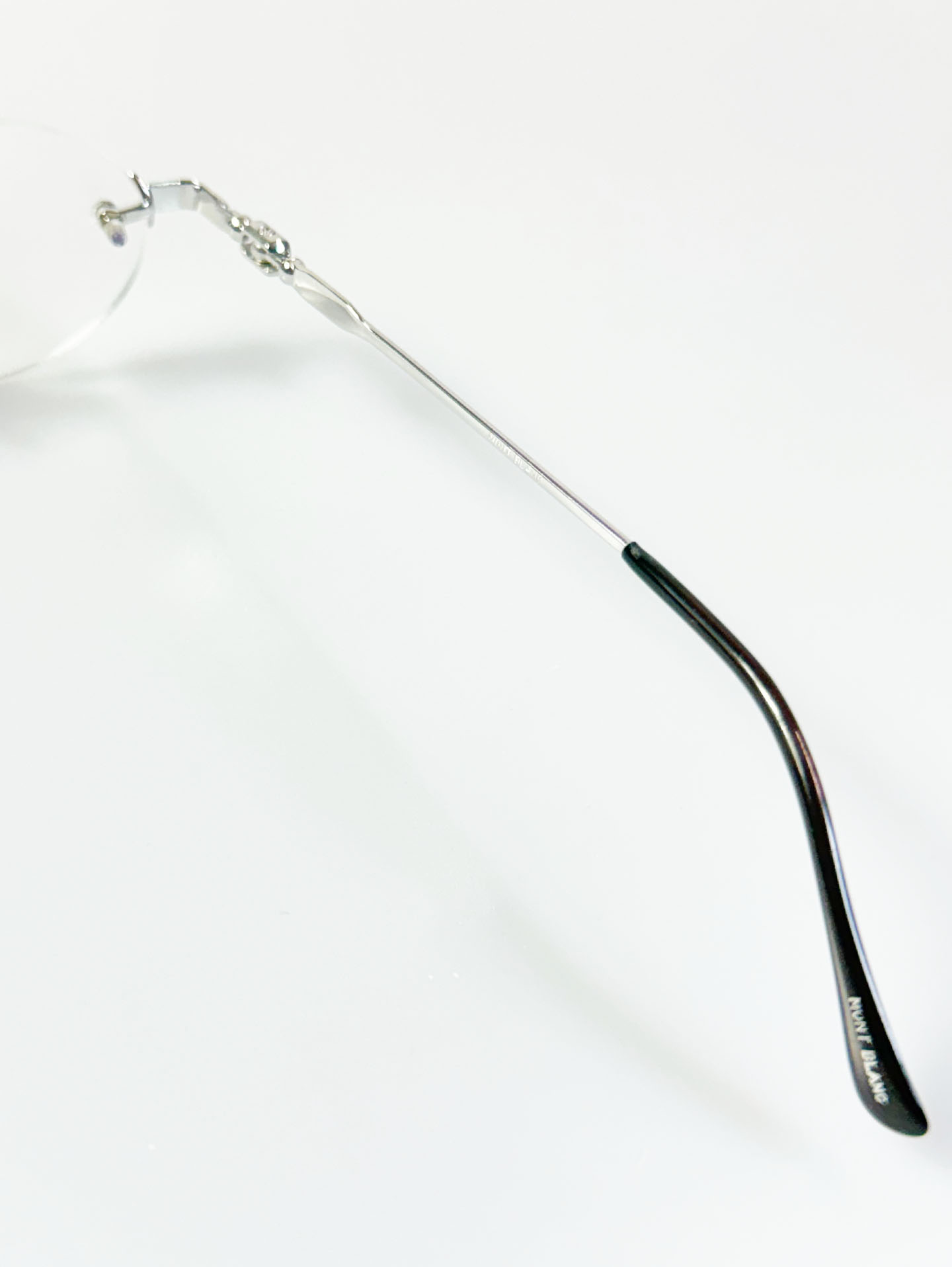 MONT BLANC PARIS Silver Rimless Oval Metal Frame Glasses