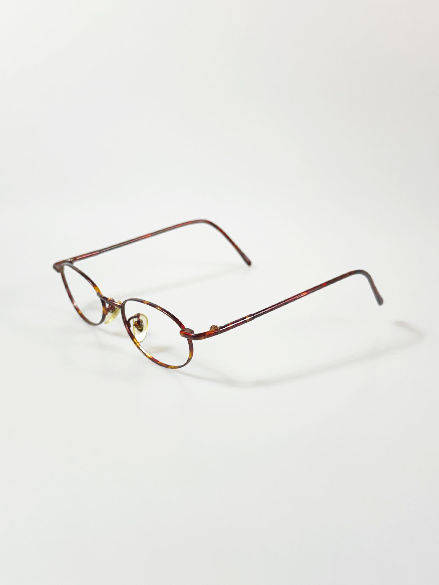 90’s HOC Tortoise Slim Oval Metal Frame Glasses