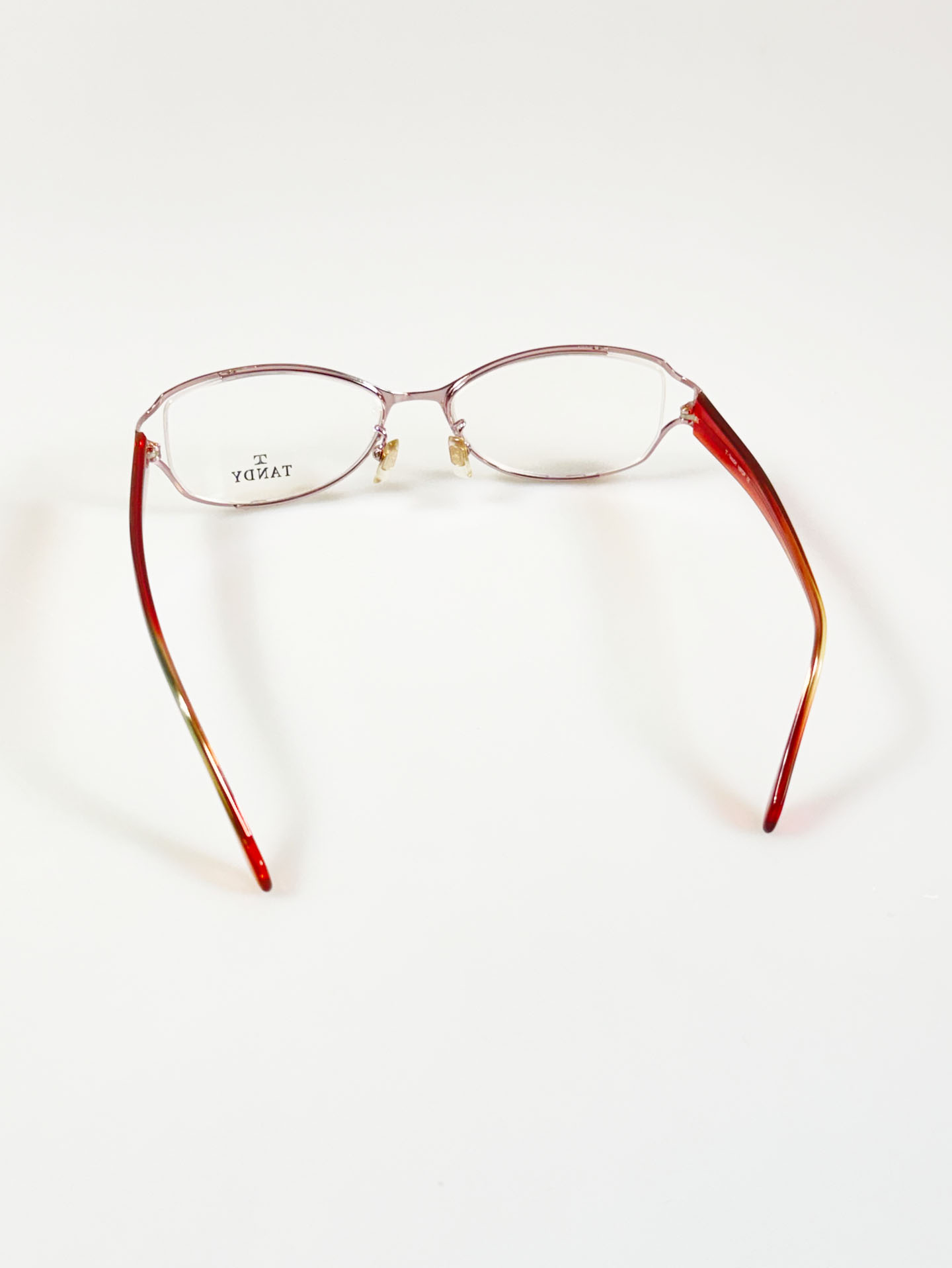 TANDY Pink Slim Oval Metal Frame Glasses