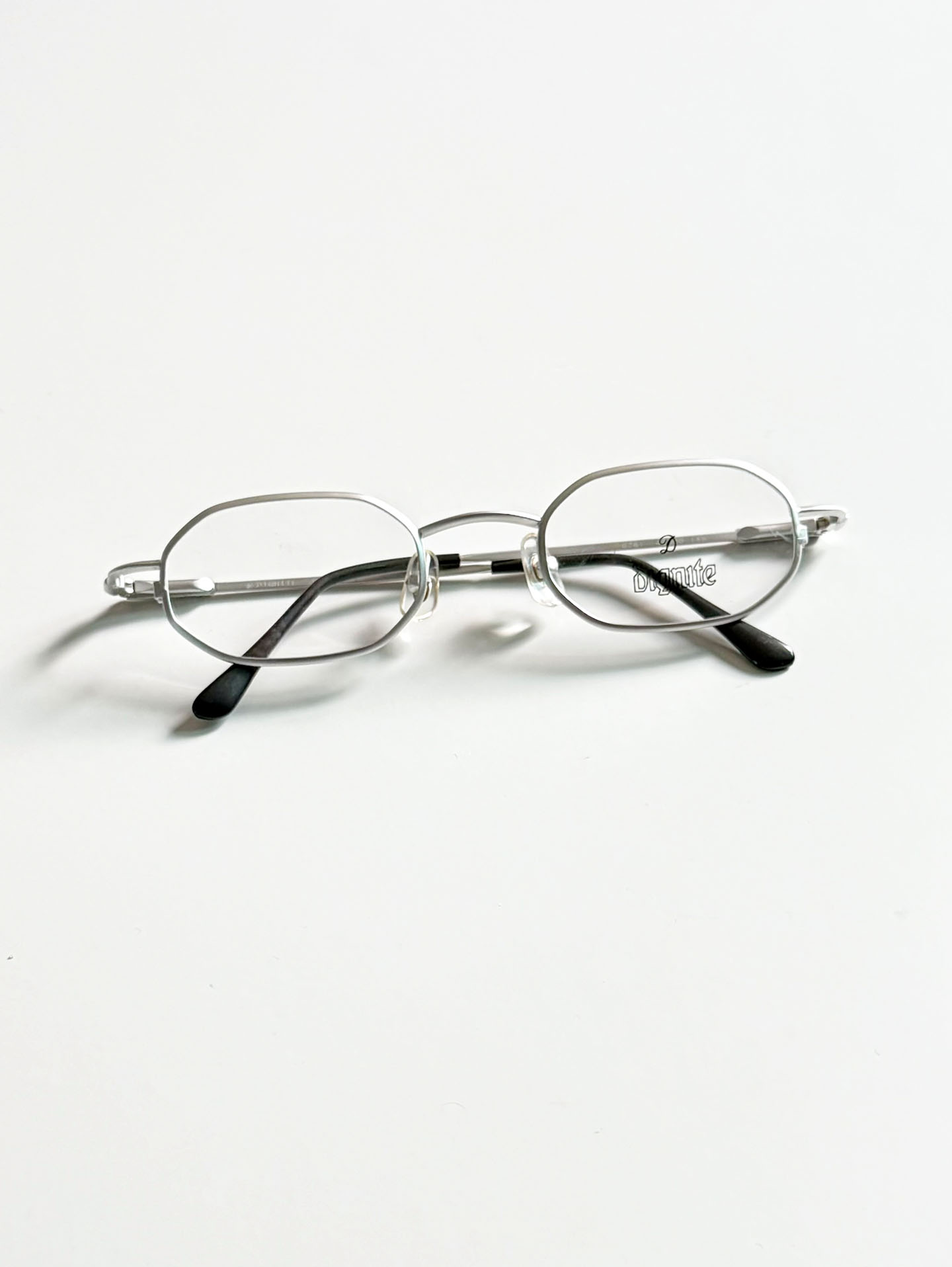 DIGNITE Silver Slim Oval Metal Glasses