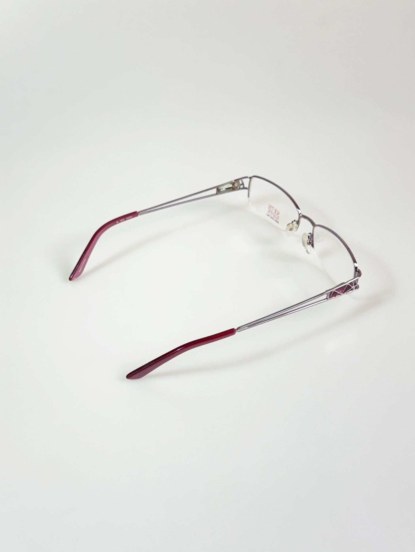 South Hampton Slim Square Half-Rim Metal Frame Glasses