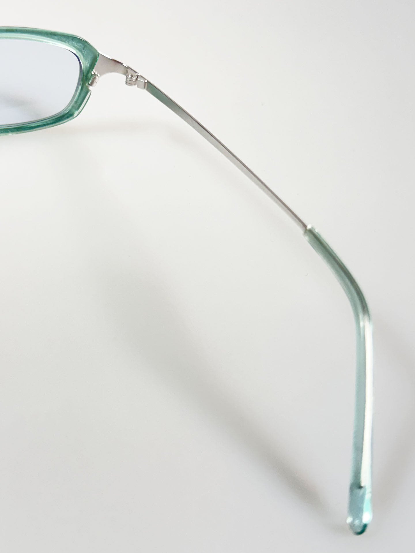 MOOL EYEWEAR Layered Silver Mint Oval Metal Glasses