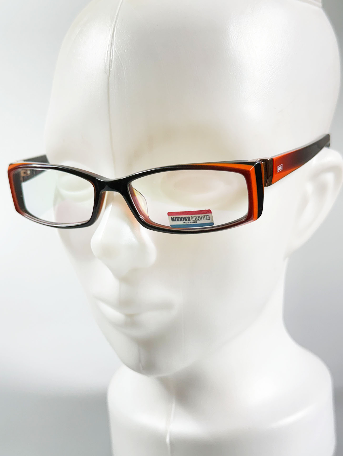 90's MICHIKO LONDON Square Horn-Rim Glasses