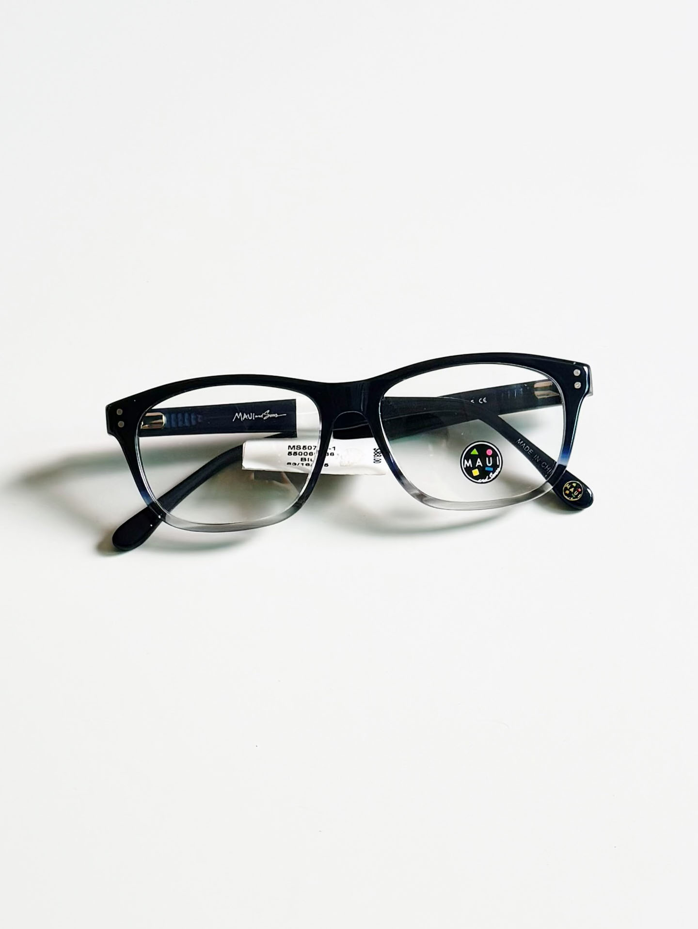 MAUI Two-Tone Square Horn-Rim Frame Glasses