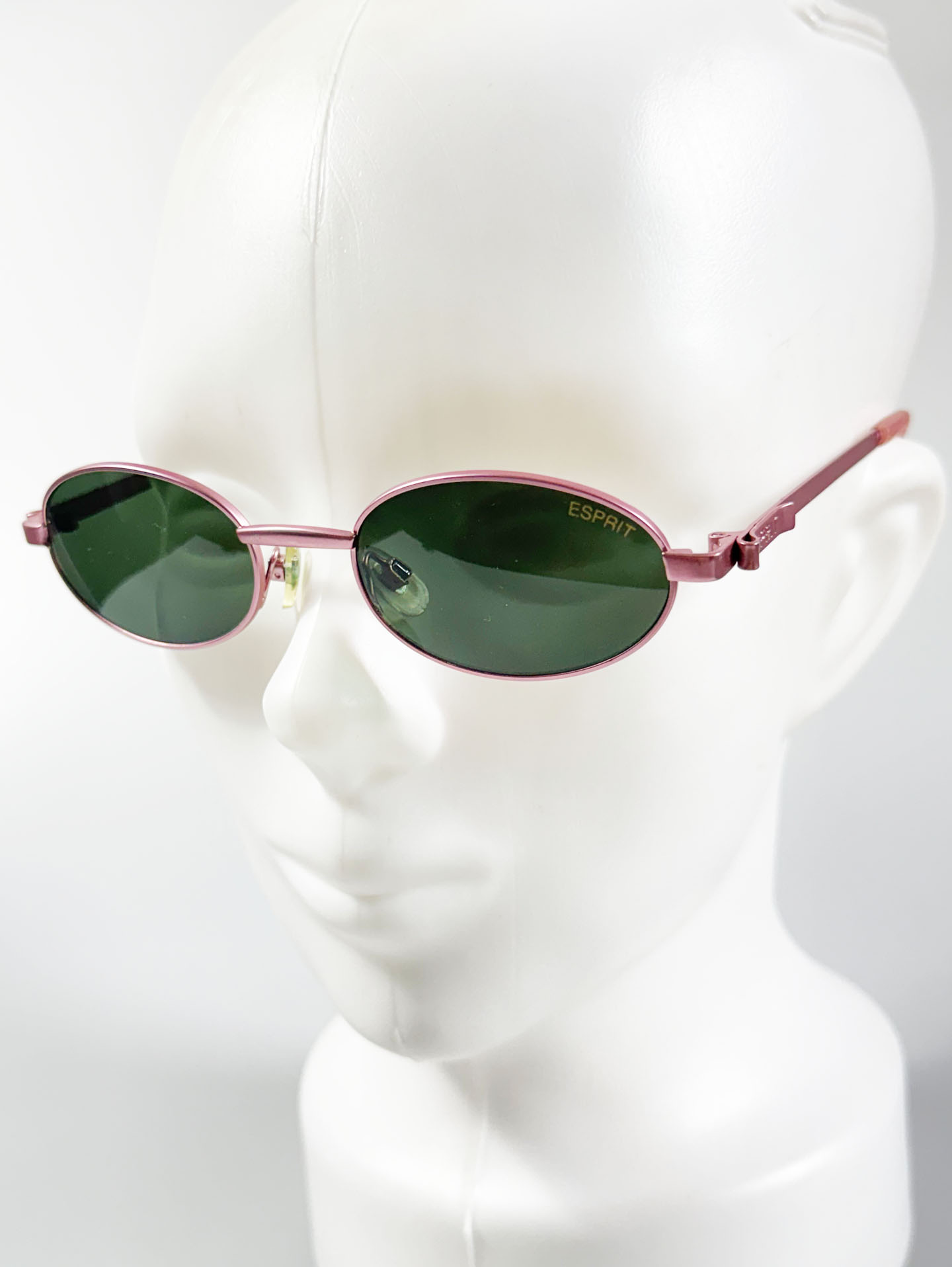 90's ESPRIT Pink Slim Oval Metal Sunglasses