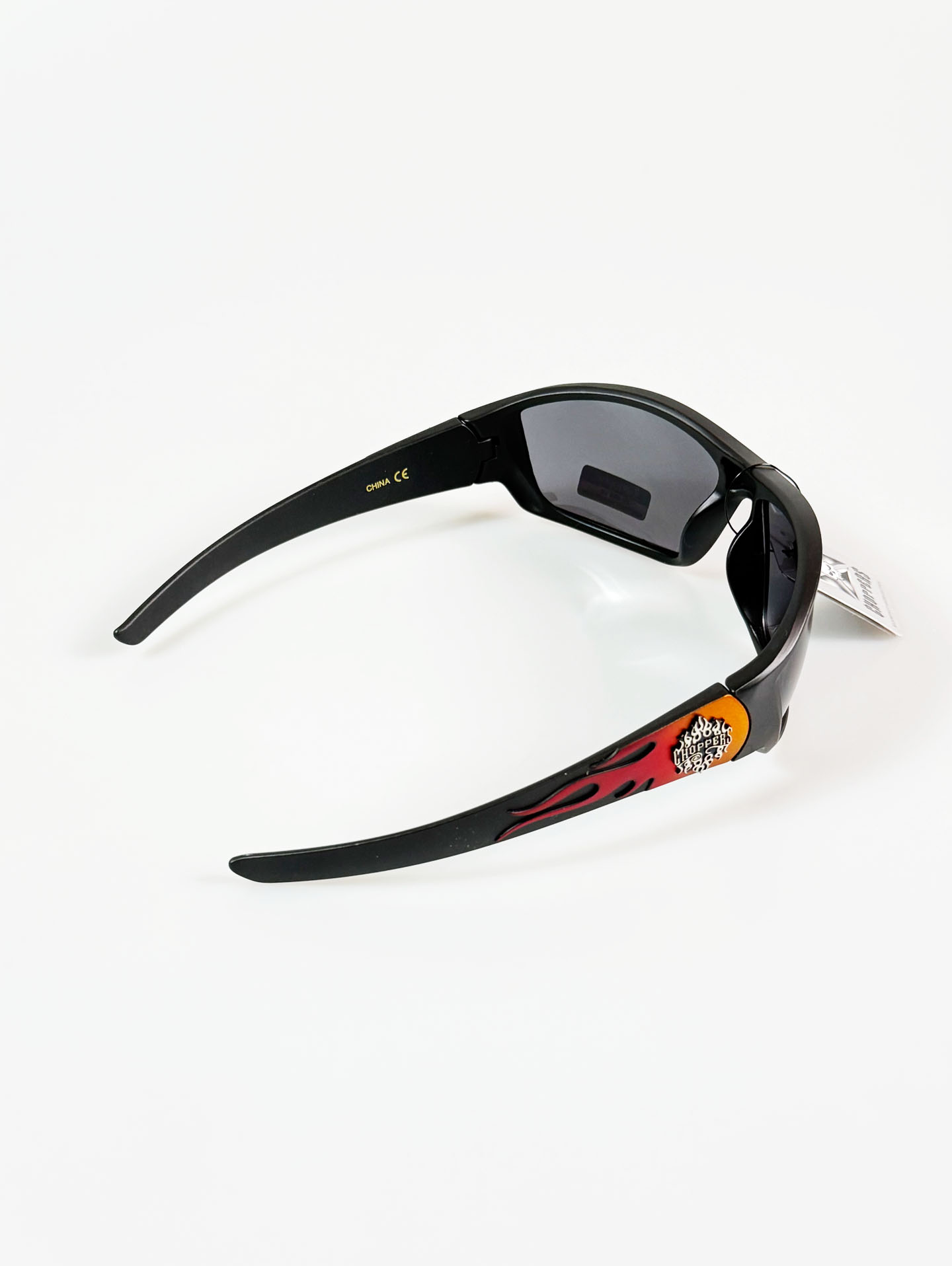 CHOPPERS Wraparound Matte Black Square Frame Sunglasses