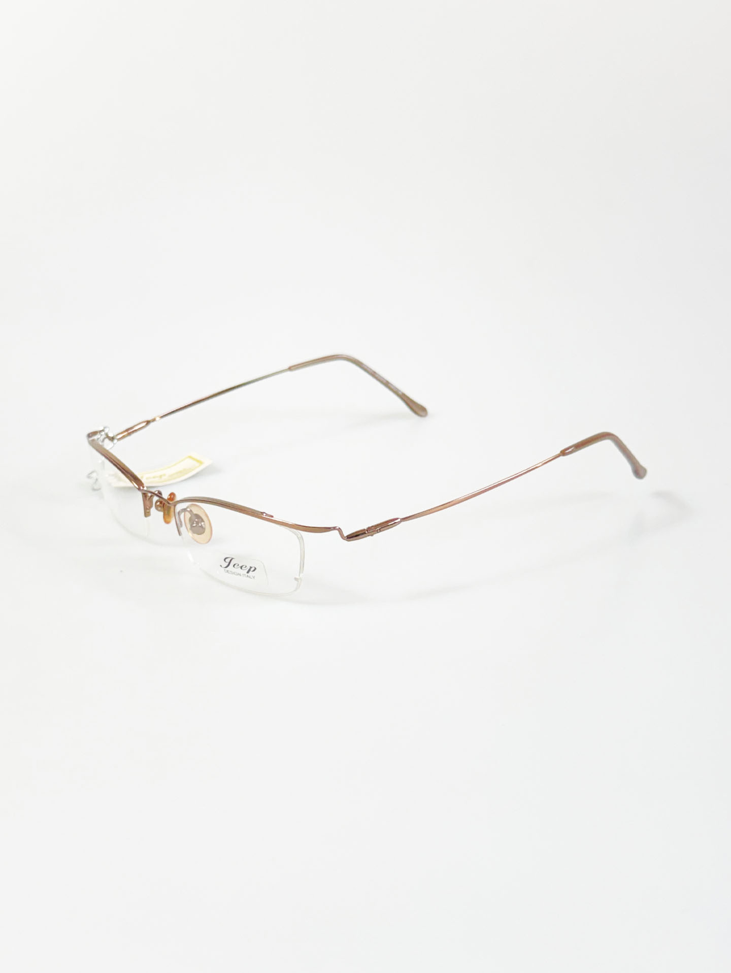 Jeep Bronze Square Half-Rim Metal Glasses