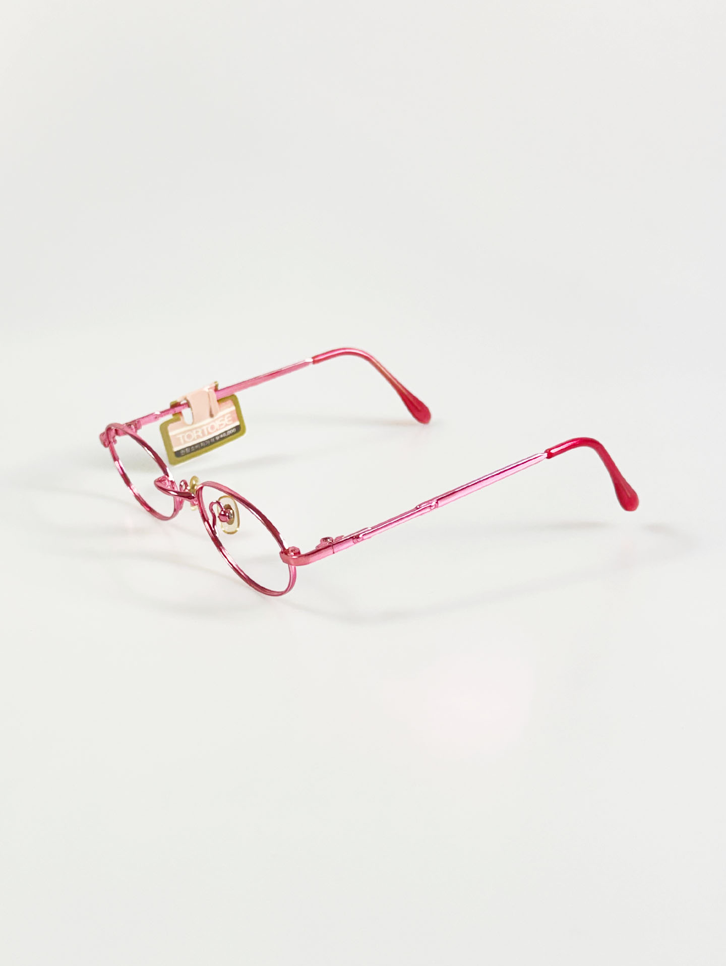 90’s TORTOISE Pink Oval Metal Frame Glasses
