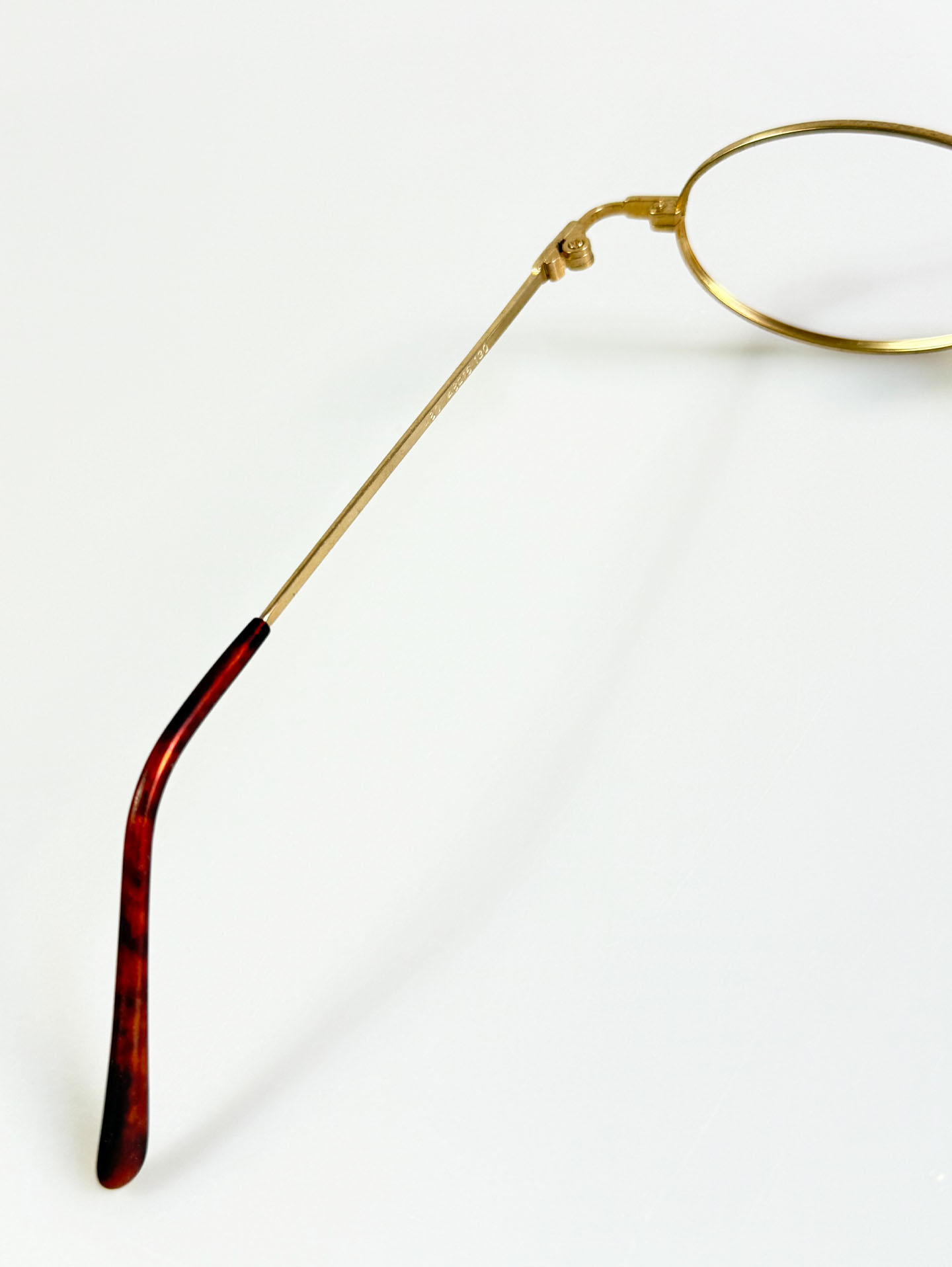 90’s TORTOISE Oval Gold Metal Frame Glasses