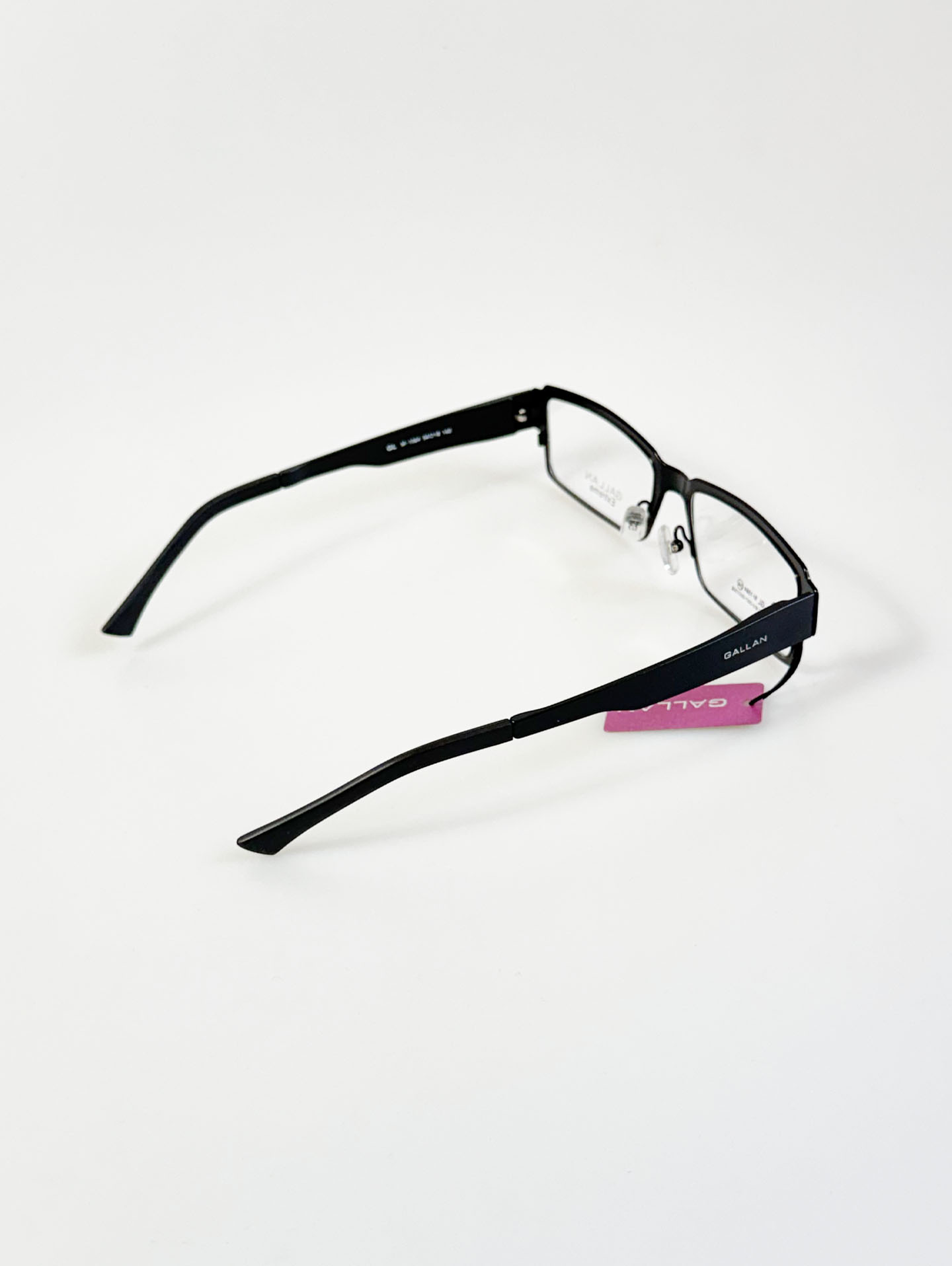 GALLAN Extreme Black Square Metal Frame Glasses