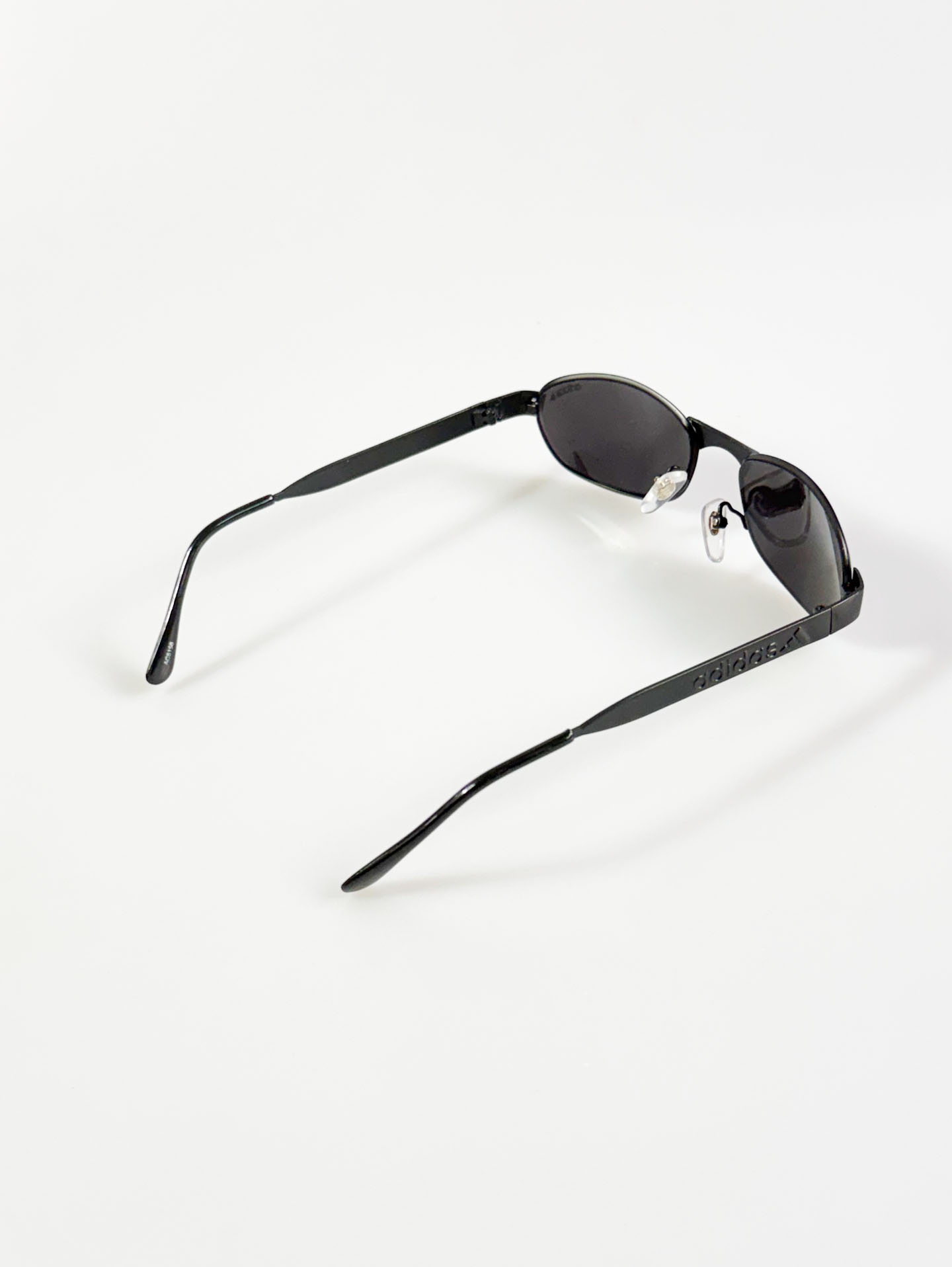 Adidas Black Slim Oval Metal Sunglasses
