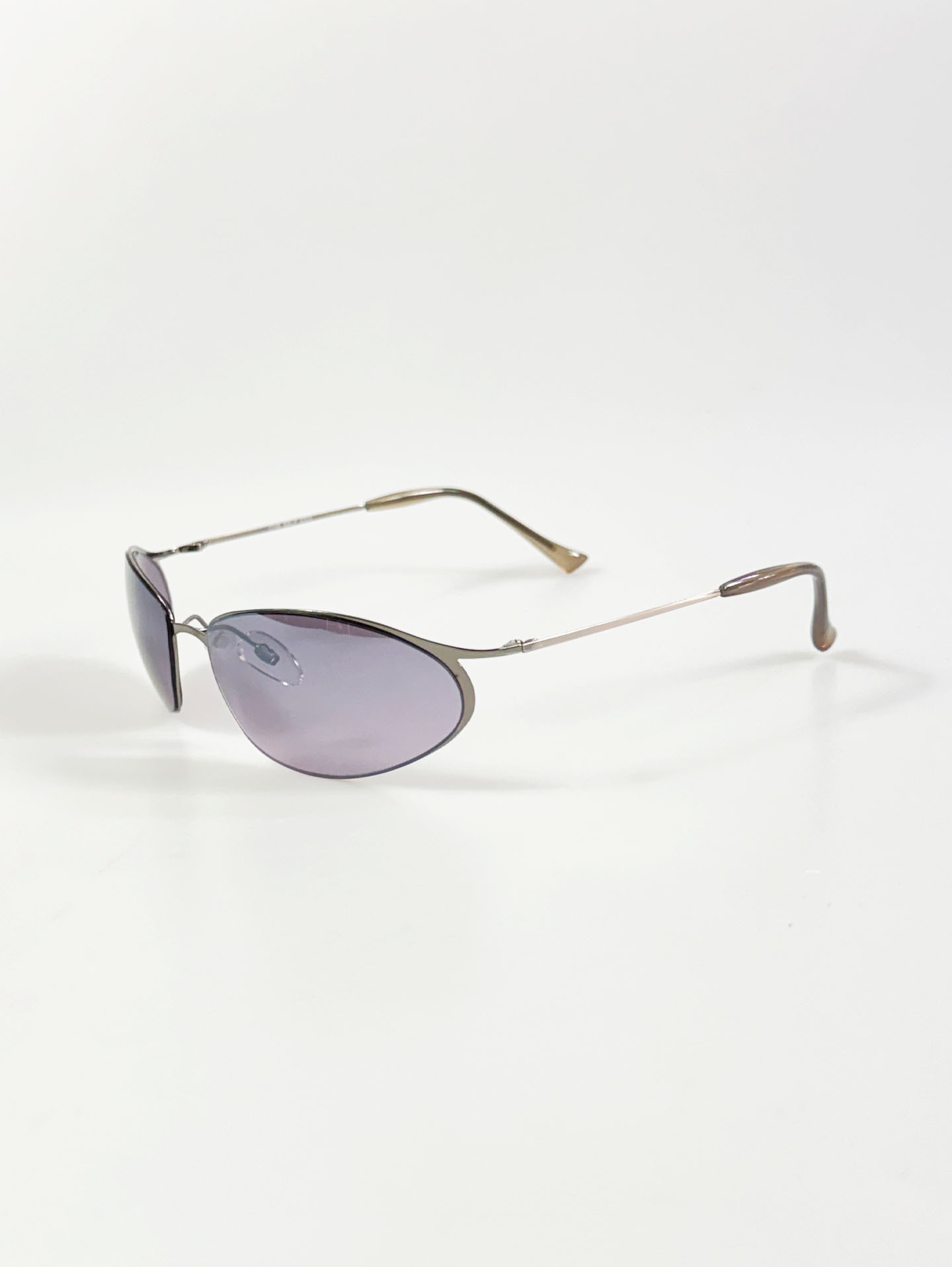 ONE SELF Slim Oval Metal Tint Sunglasses