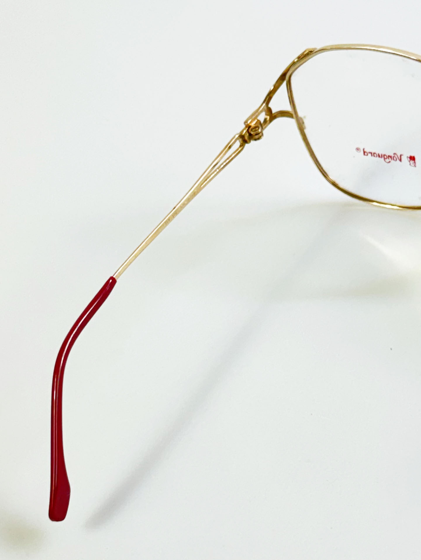 80's Vanguard Gold Geometric Metal Frame Glasses
