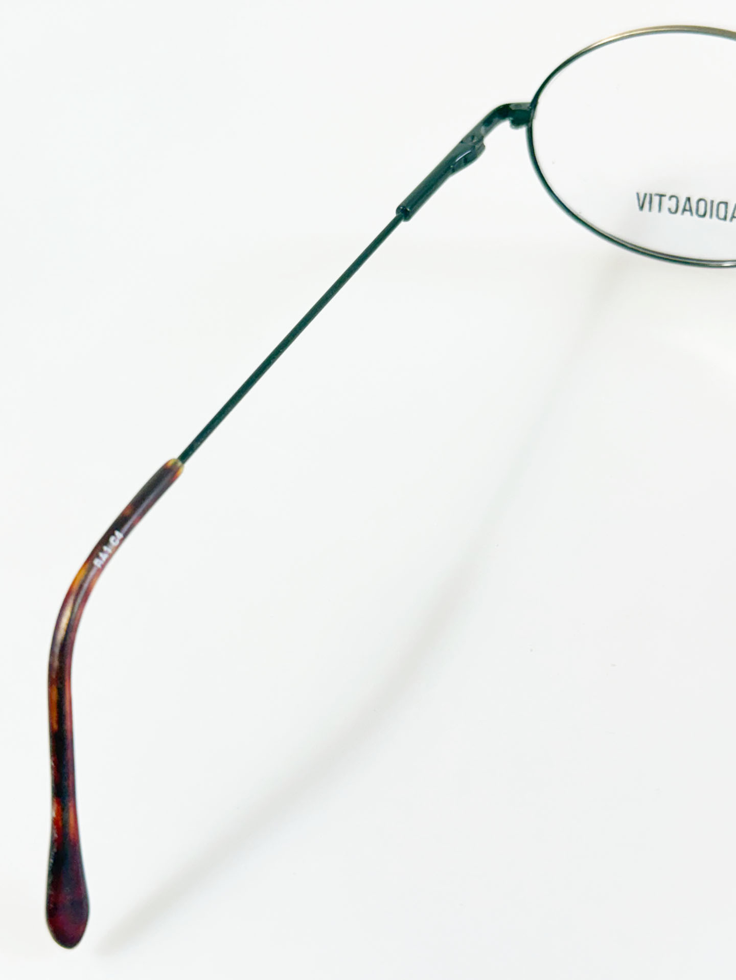 90's RADIOACTIV Antique Tortoise Slim Oval Metal Glasses