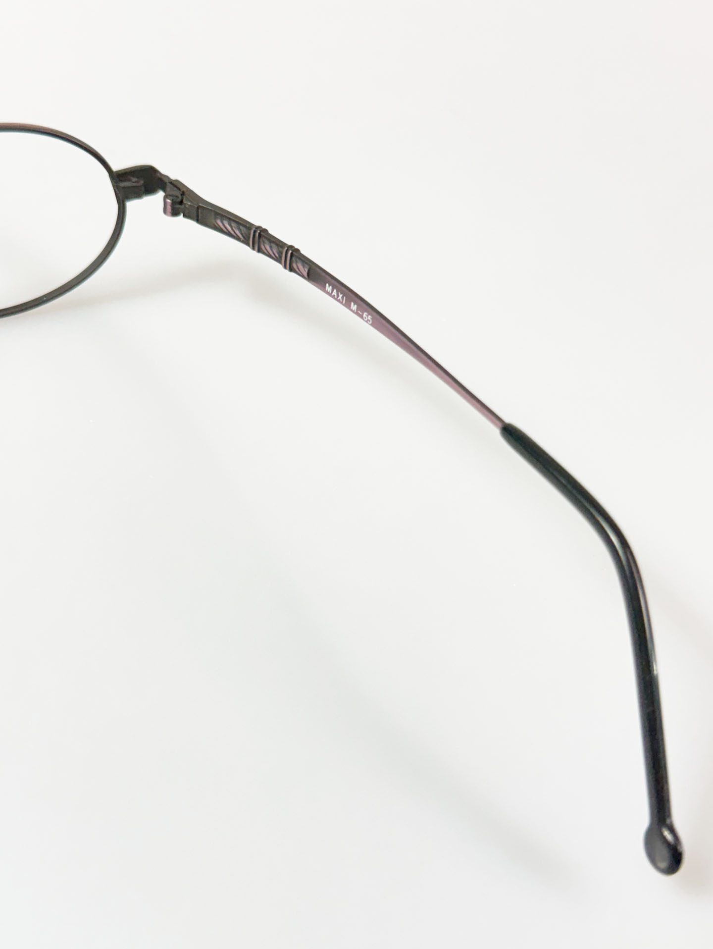 90’s MAXI Two-Tone Slim Oval Metal Frame Glasses